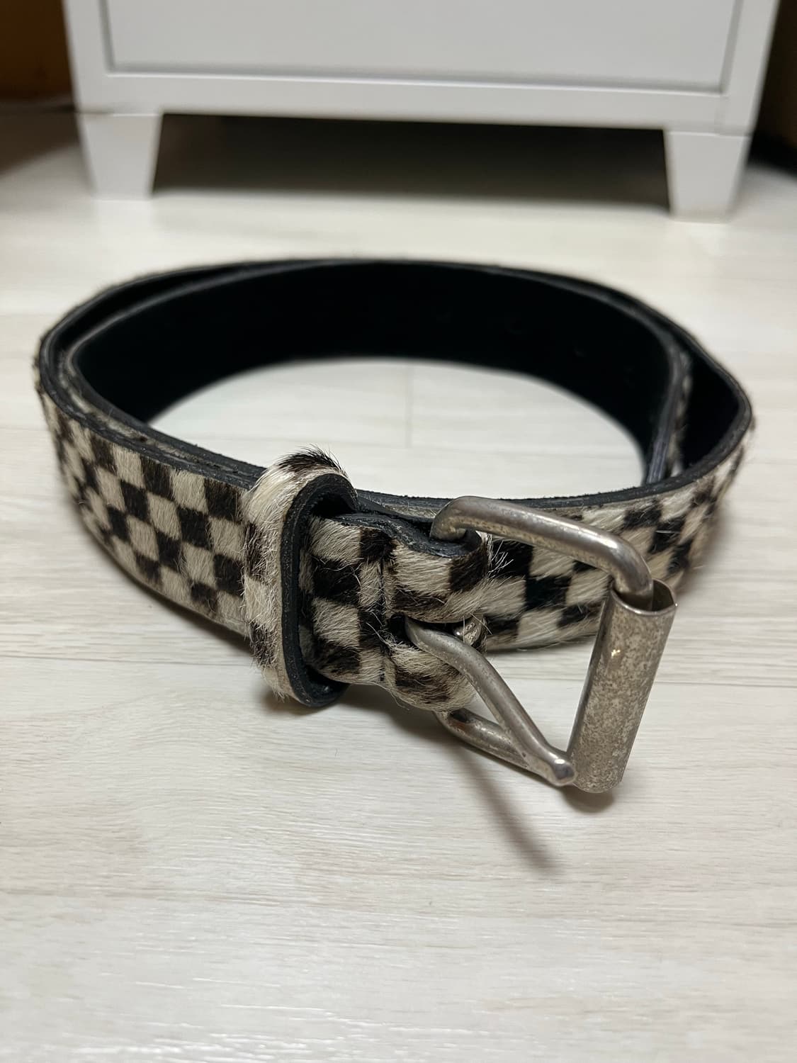 Supreme Checker Pony Hair Belt 상품이미지5