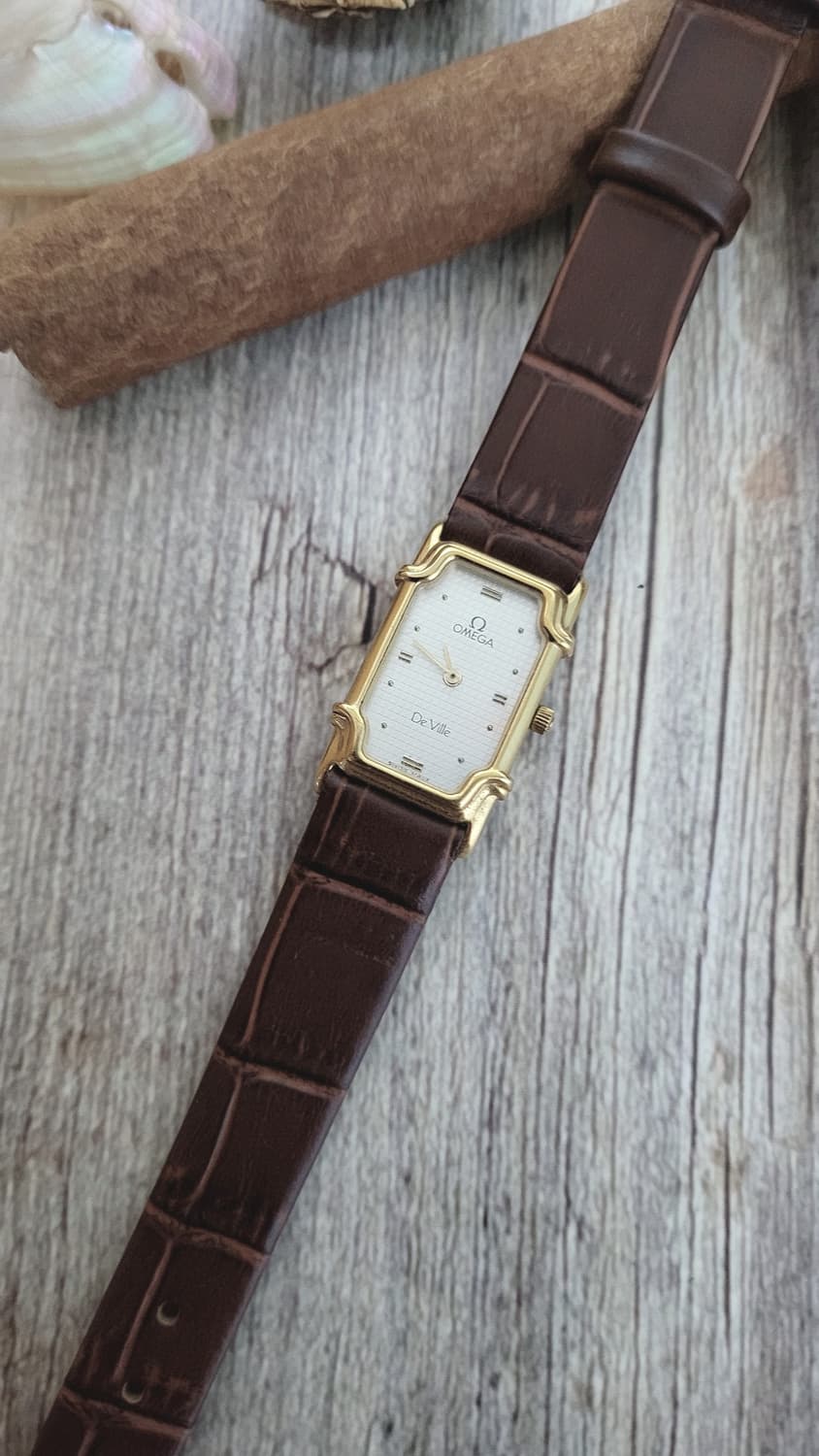 정품 오메가 드빌 Challenge 탱크 쿼츠 시계 상품이미지4