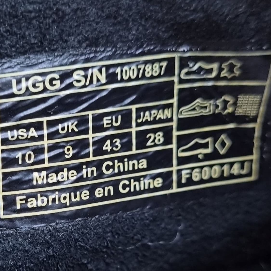 UGG 어그 가죽 남성 털로퍼 실사이즈270. 상품이미지6