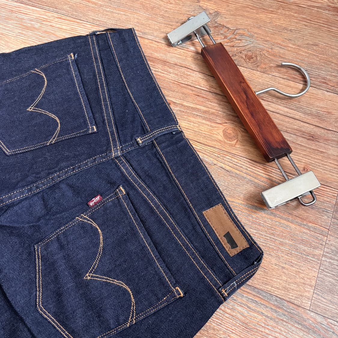 리바이스 27 스키니진 보헤미안 히피 패턴 슬림 진청 스판 데님 상품이미지5