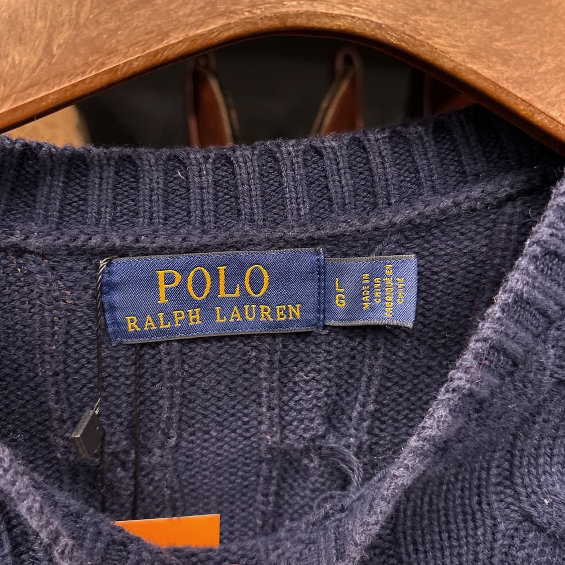 신형라벨 폴로 랄프로렌 케이블 코튼니트 스웨터 네이비 N1051 상품이미지6