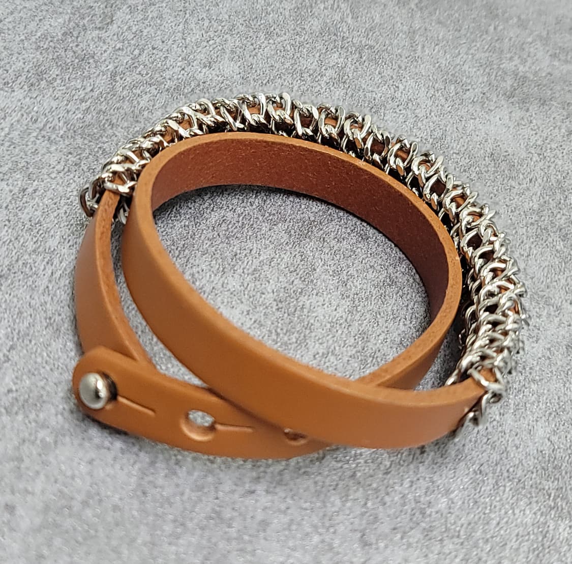브라운 레더 체인팔찌 상품이미지4