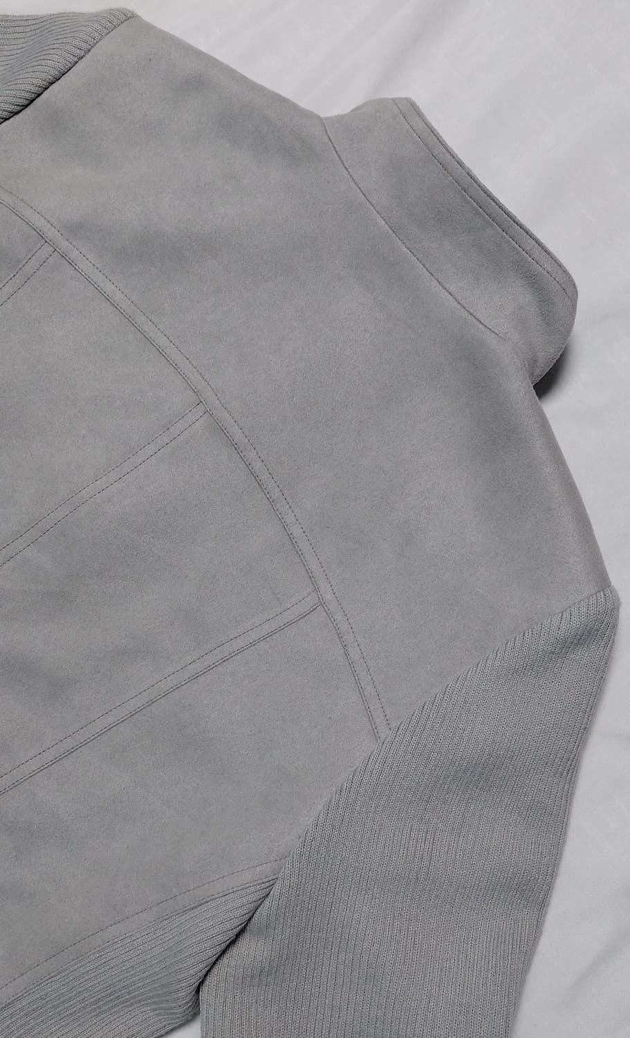 [L] 일본 브랜드 FROHLICH 니트 배색 스웨이드 질감 자켓 상품이미지9