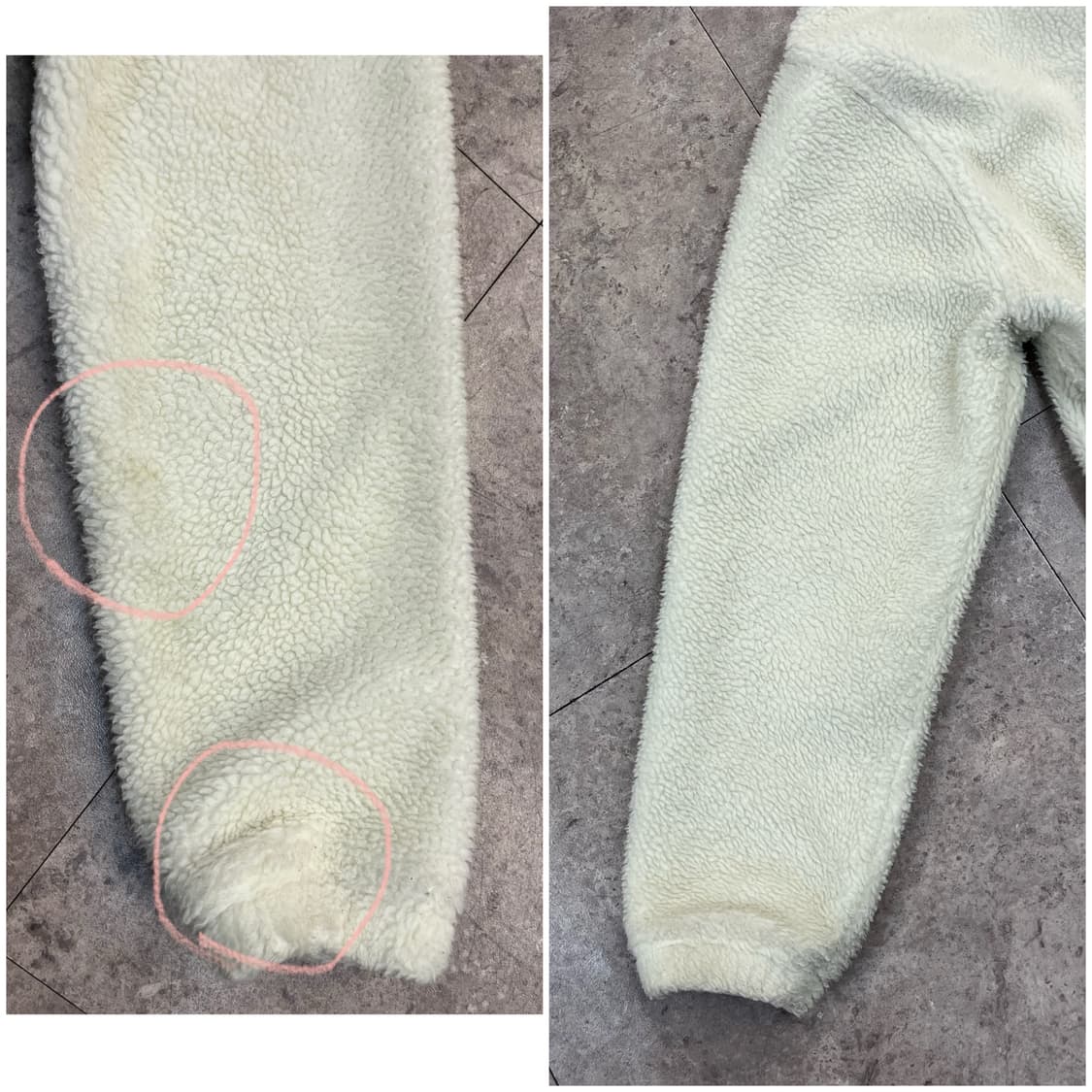 브라운 브레스 플리스 자켓 화이트 XL #csz2484 상품이미지9