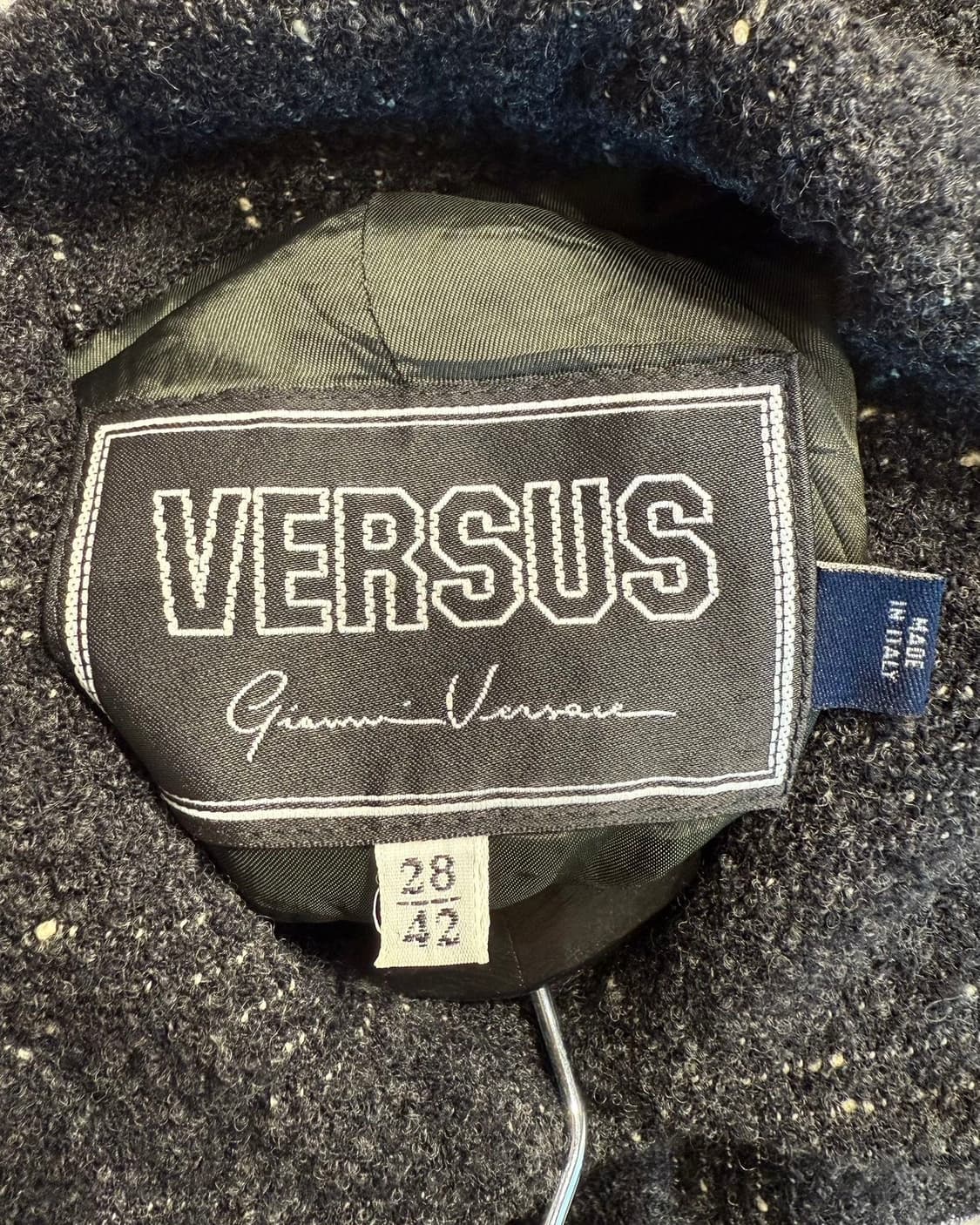 베르수스 블랙 더블 금장 트위드 자켓  상품이미지8