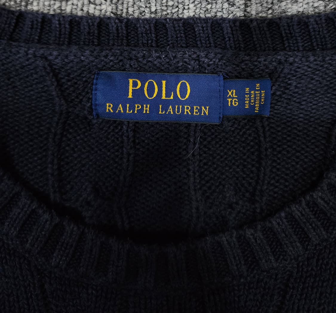 폴로 랄프로렌 꽈배기 케이블 레드 포니 니트 XL 상품이미지4