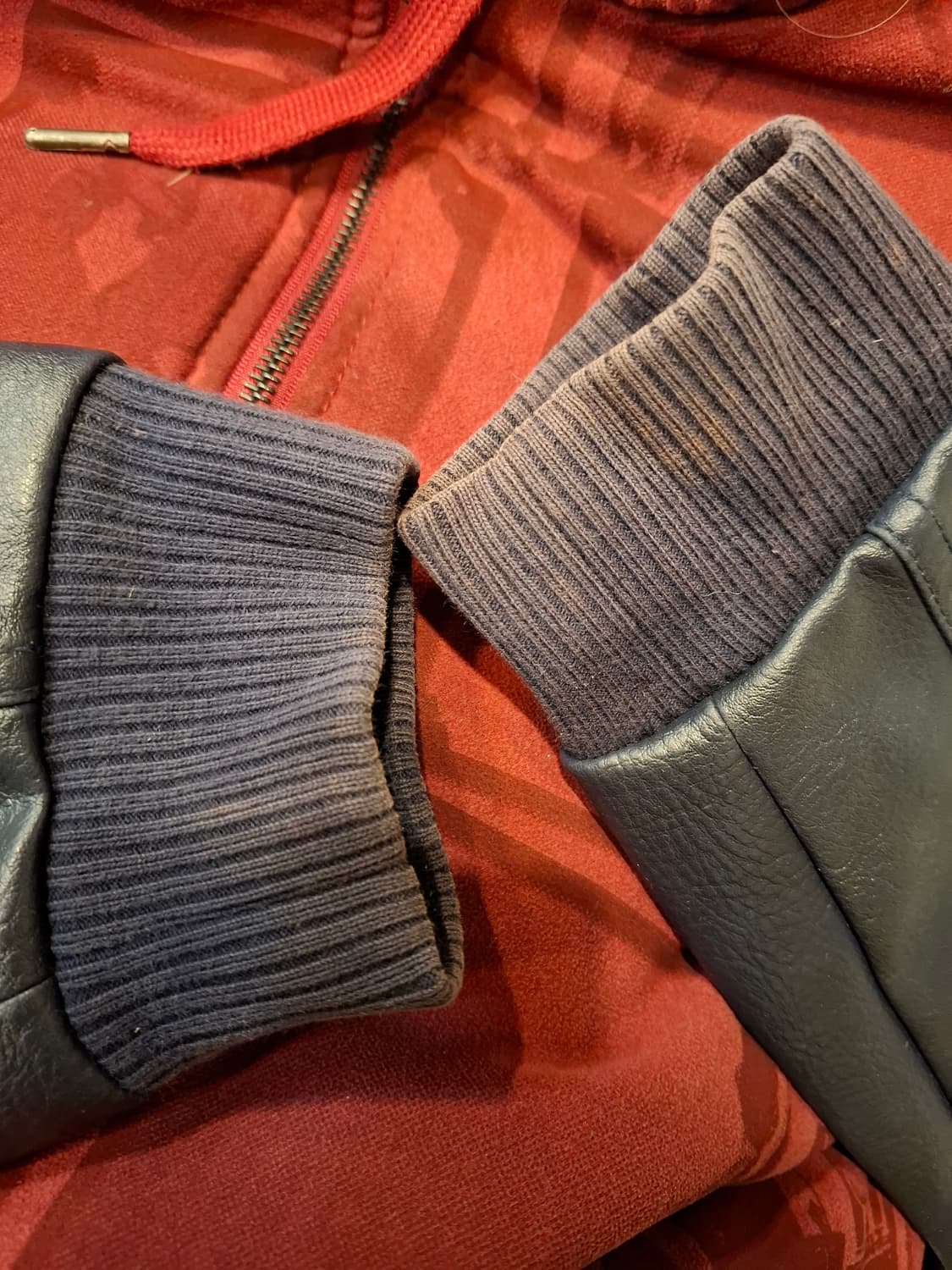 MLB 레더 후드 바시티 스타디움 자켓 상품이미지6