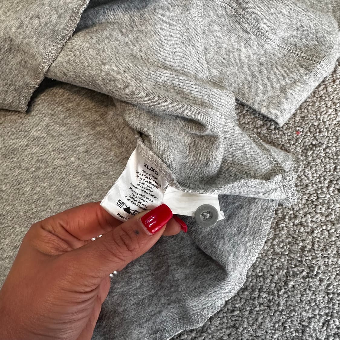 리바이스 그레이 헨리넥 롱슬리브 티셔츠XL 상품이미지7