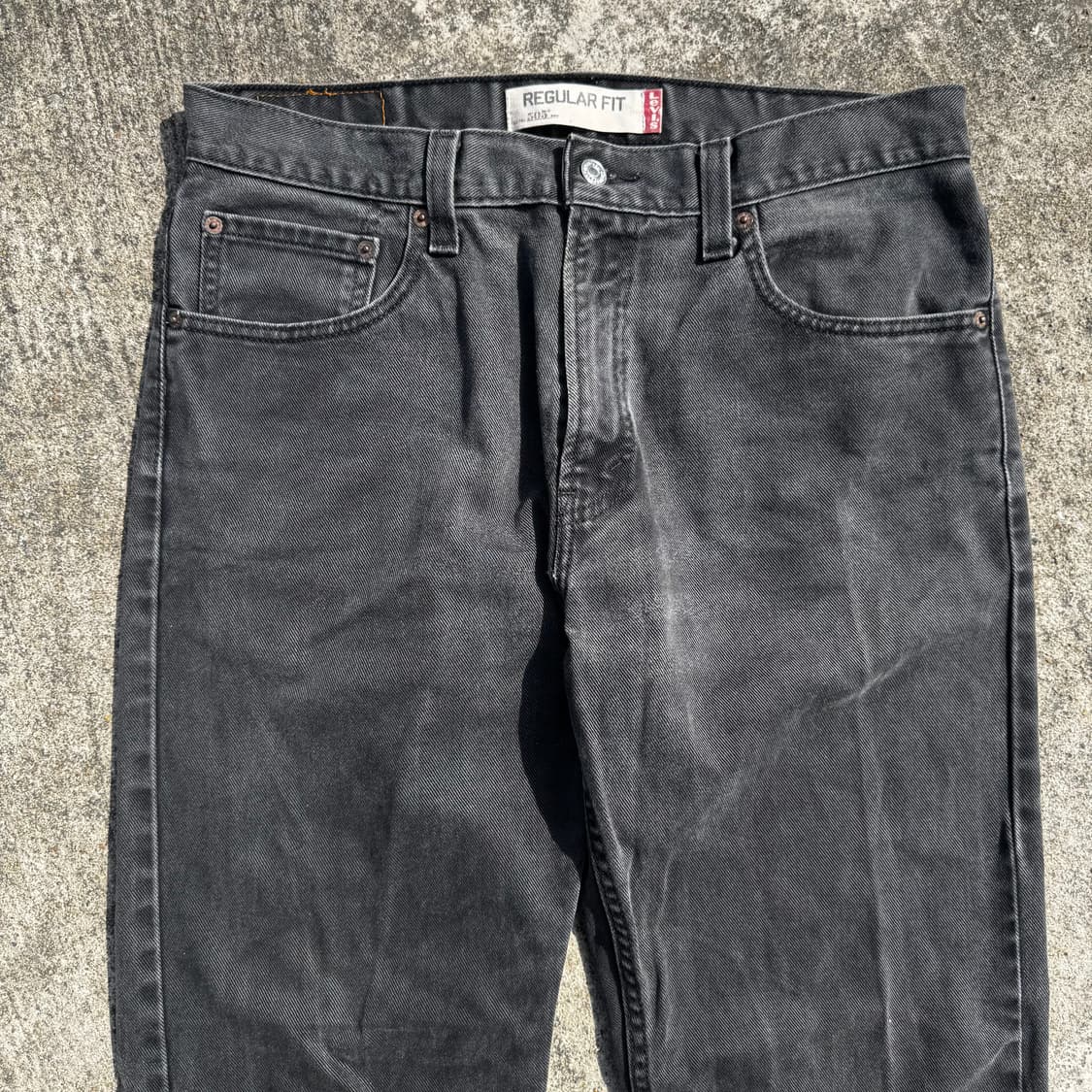 [34] 리바이스 505 블랙 데님 팬츠 상품이미지3