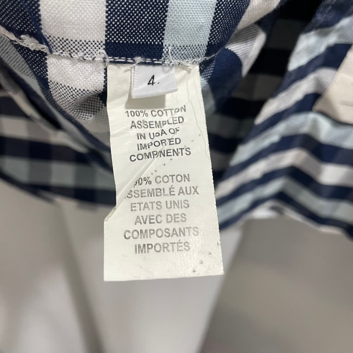 톰브라운/ 화이트 테이핑 옥스포드 체크 셔츠/ 4 상품이미지9