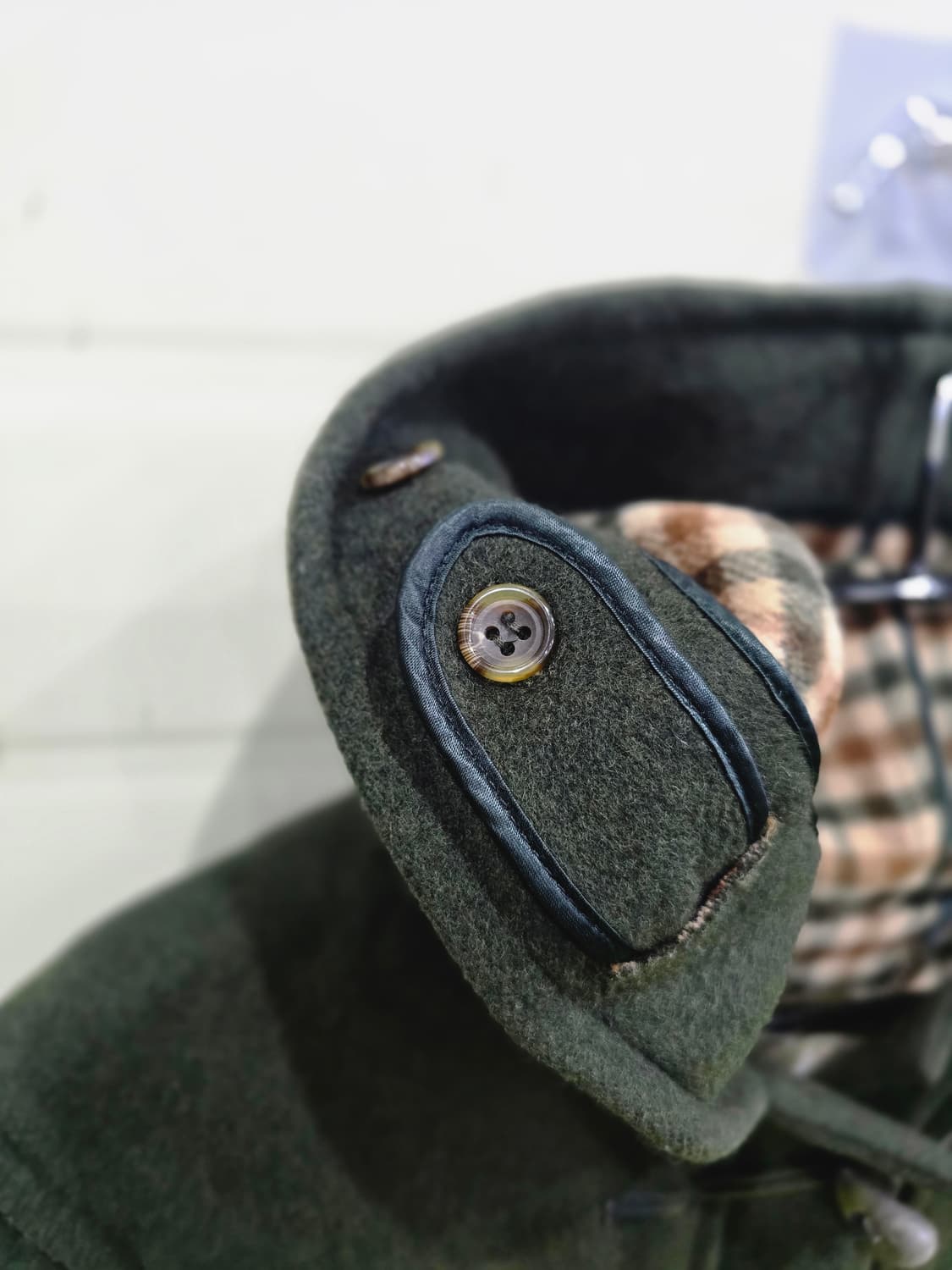 Aquascutum 후드 떡볶이 코트 다크 그린 상품이미지9