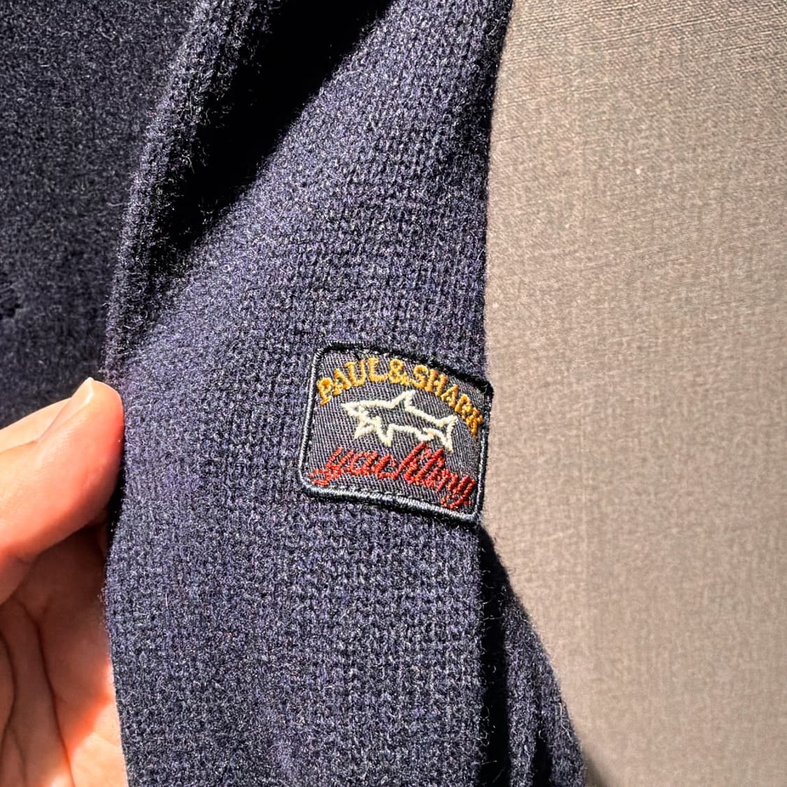 (정품/새상품) 폴앤샤크 남성 네이비 하프집업 울 니트 상품이미지3