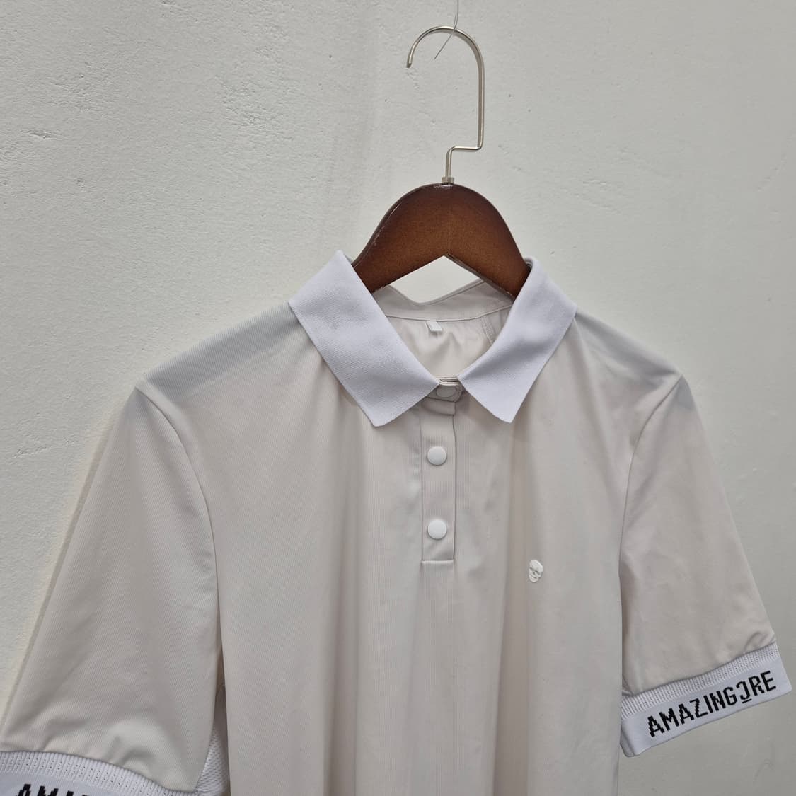 어메이징크리 골프 여성 소매 로고 반팔 카라 M 상품이미지2