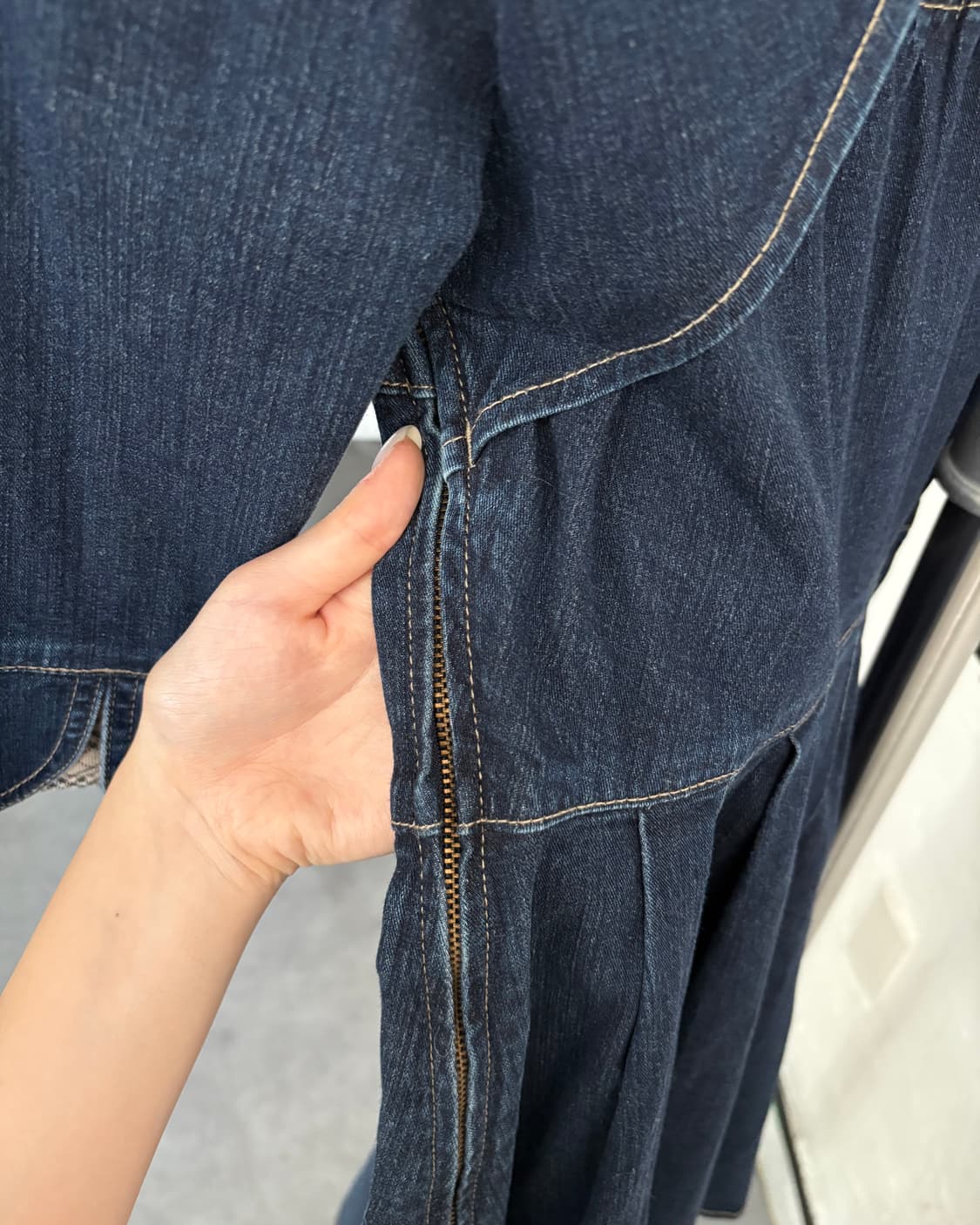 Burberry 버버리 블루라벨 데님 인디고 플리츠 원피스 상품이미지10