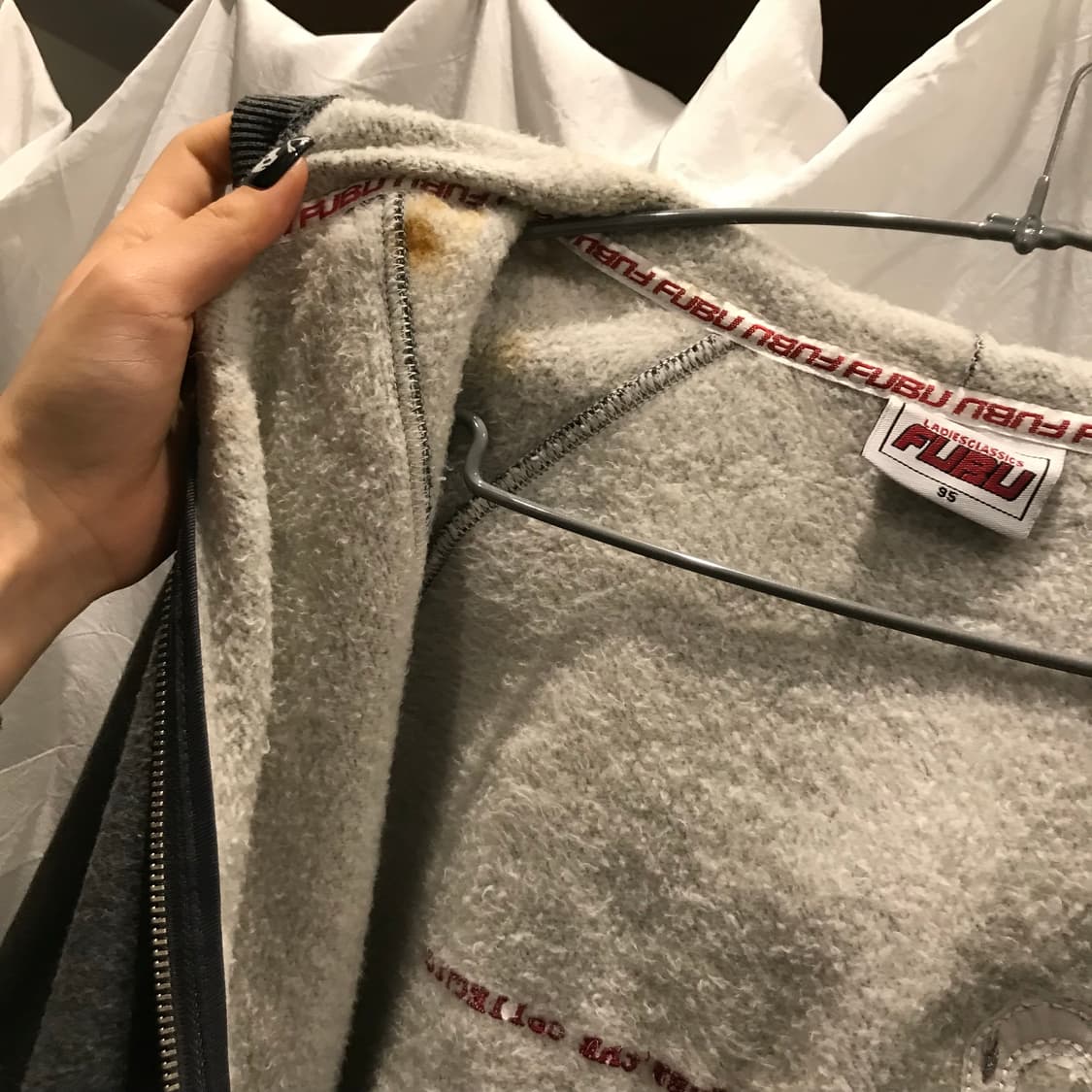 Fubu 후부 그레이 기모 후드집업 상품이미지7