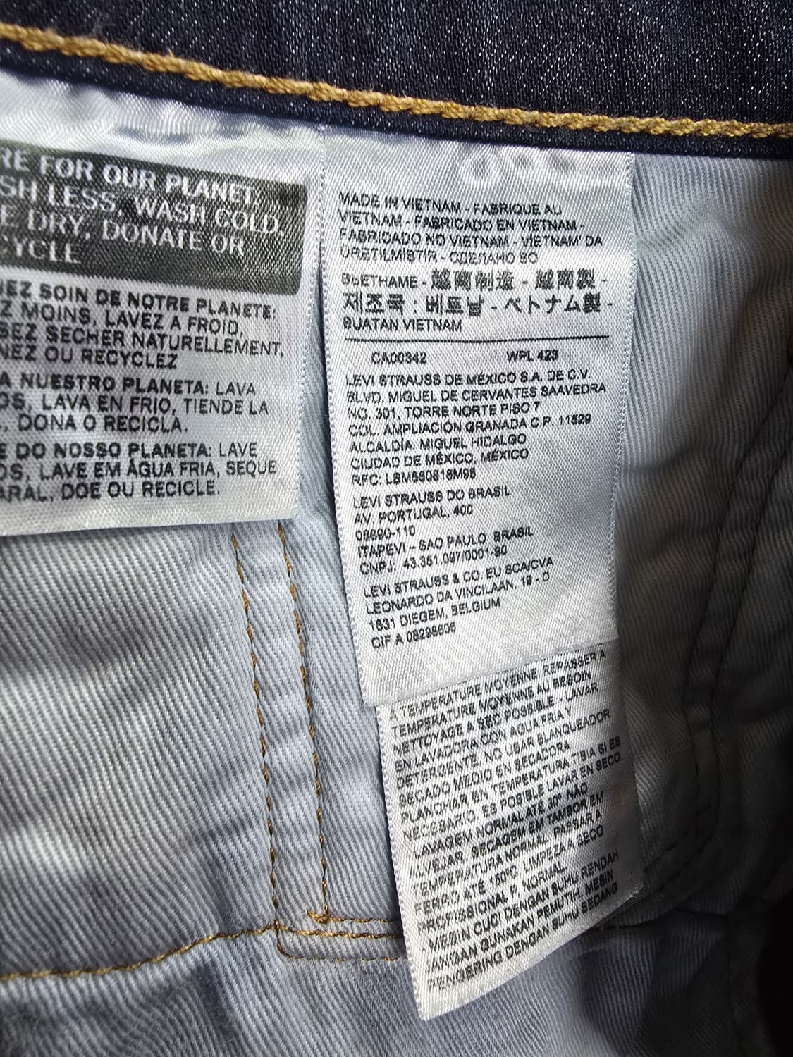 리바이스 502청바지 데님 진청 (1889) 상품이미지4