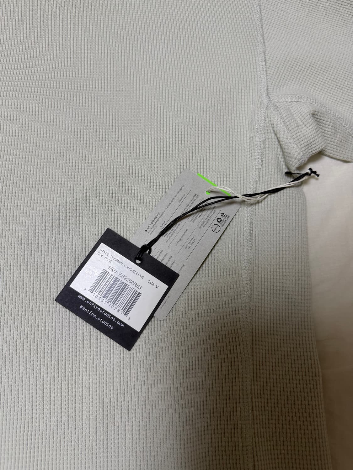 [M] 엔타이어스튜디오 써멀 롱슬리브 라이스 상품이미지3