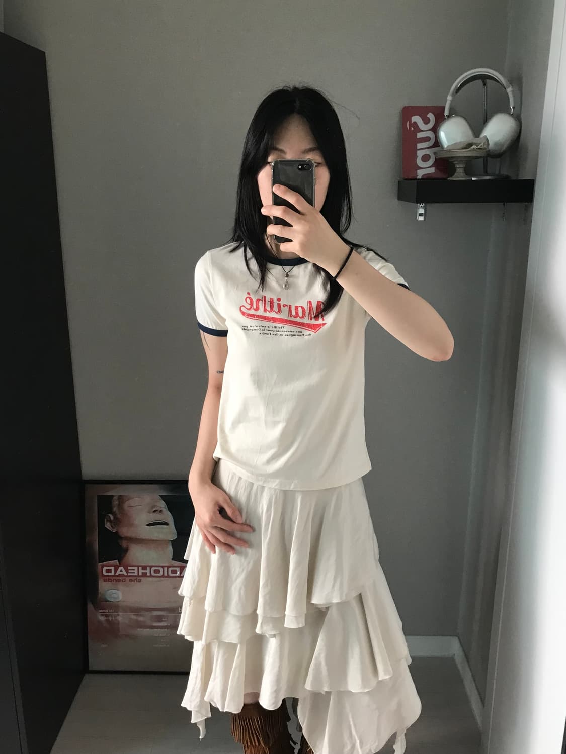 마리떼 프랑소와 저버 중앙 프린팅 베이지 링거티 상품이미지1