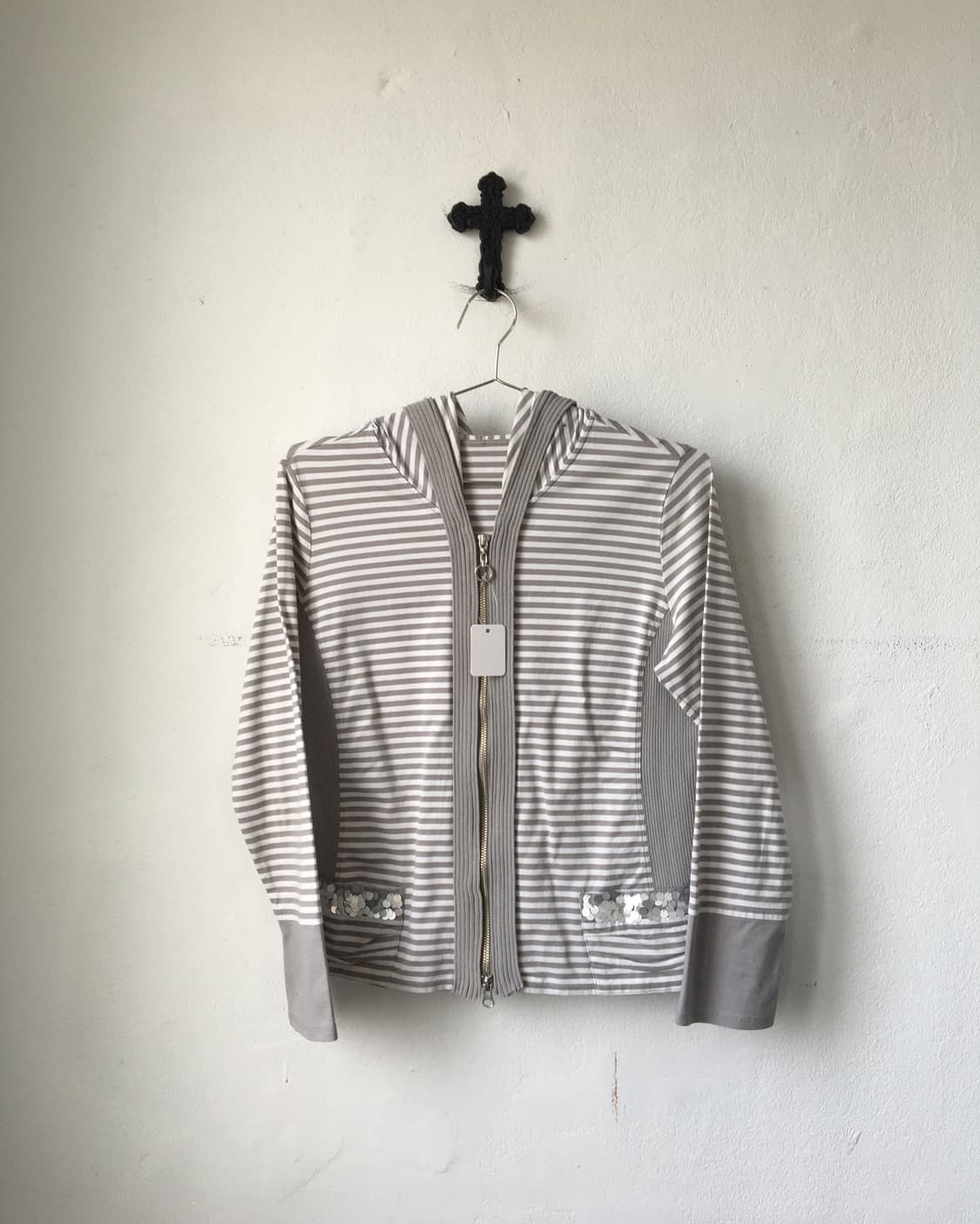 Hiroko bis stripe pattern hood zip up 상품이미지2