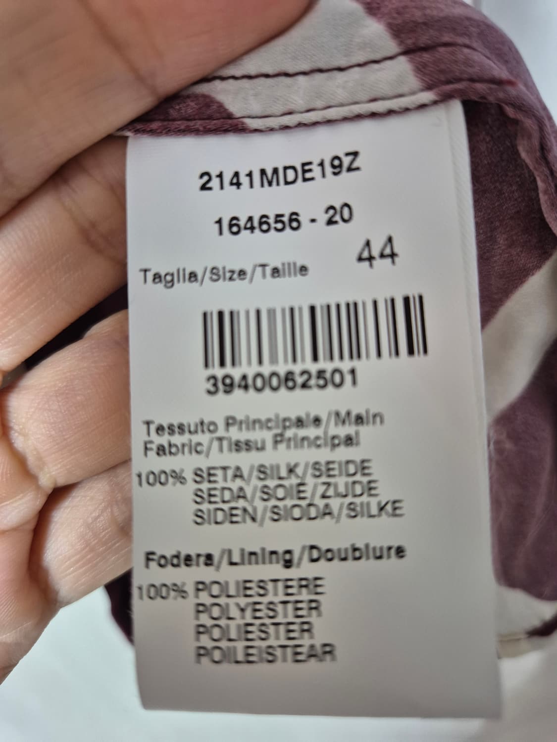 MSGM 실크 블라우스 실크100 패턴 셔츠블라우스 상품이미지5