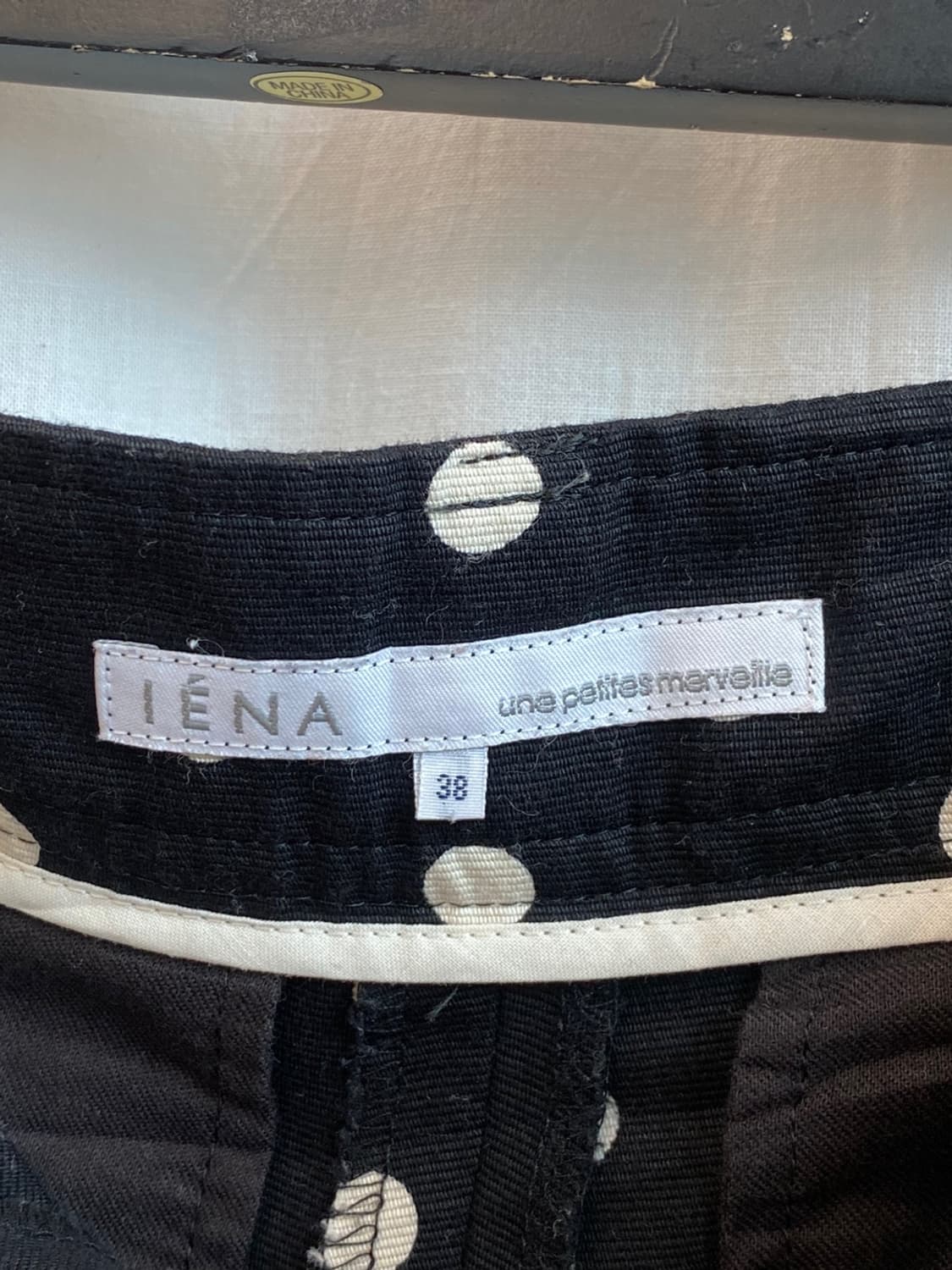 IENA 블랙 도트 숏팬츠(M) 상품이미지6