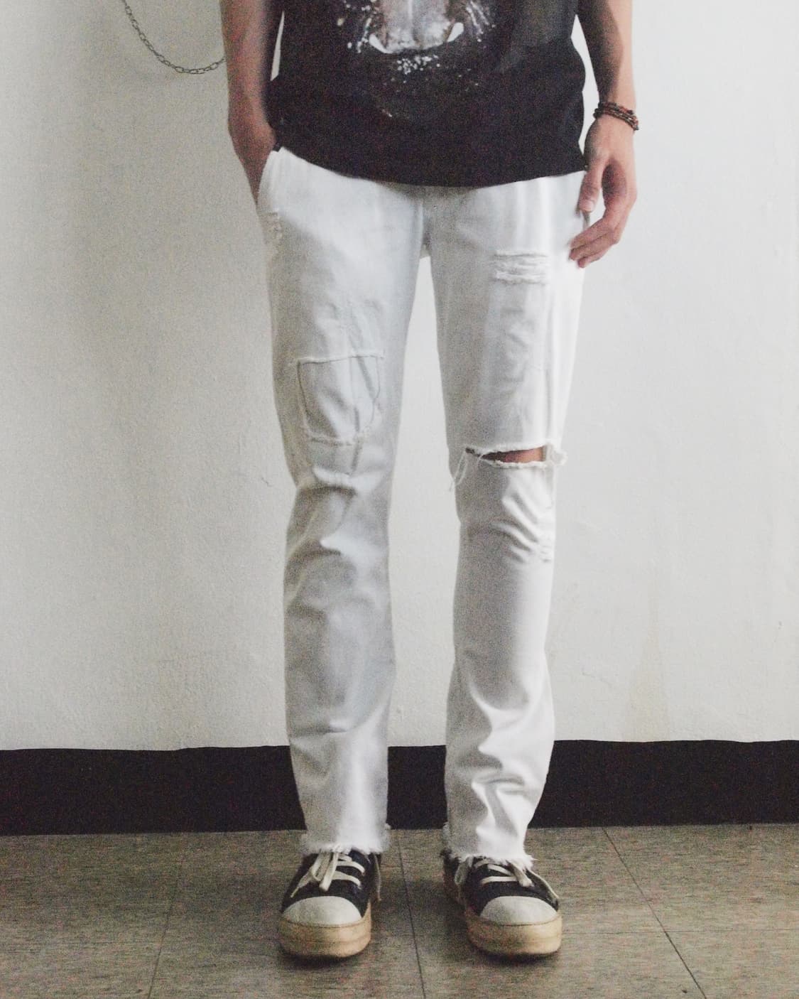 돌체앤가바나 디스트로이드 화이트진 상품이미지2