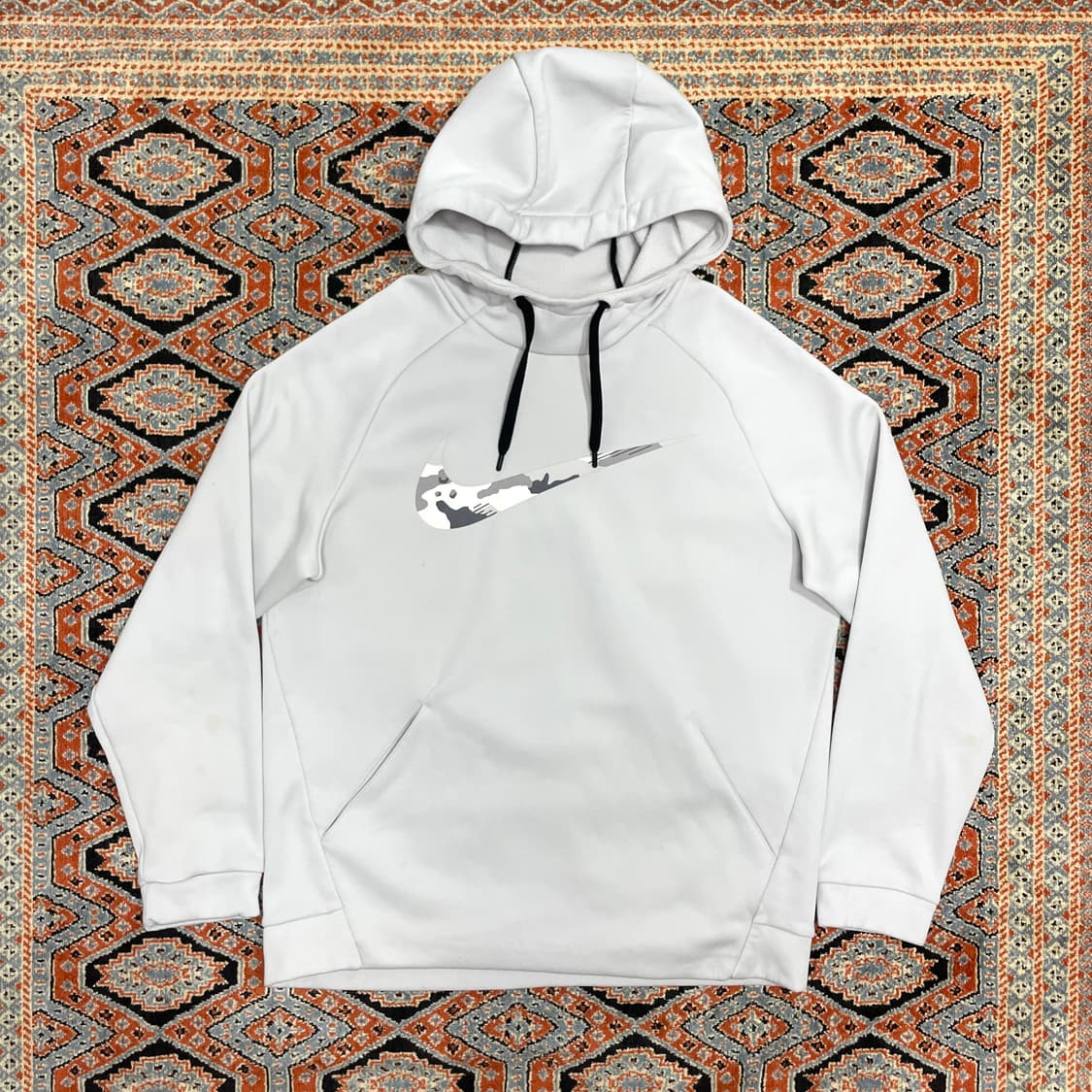 나이키 스우시로고 테크팩 그레이 기모 후드티 남성L 상품이미지1