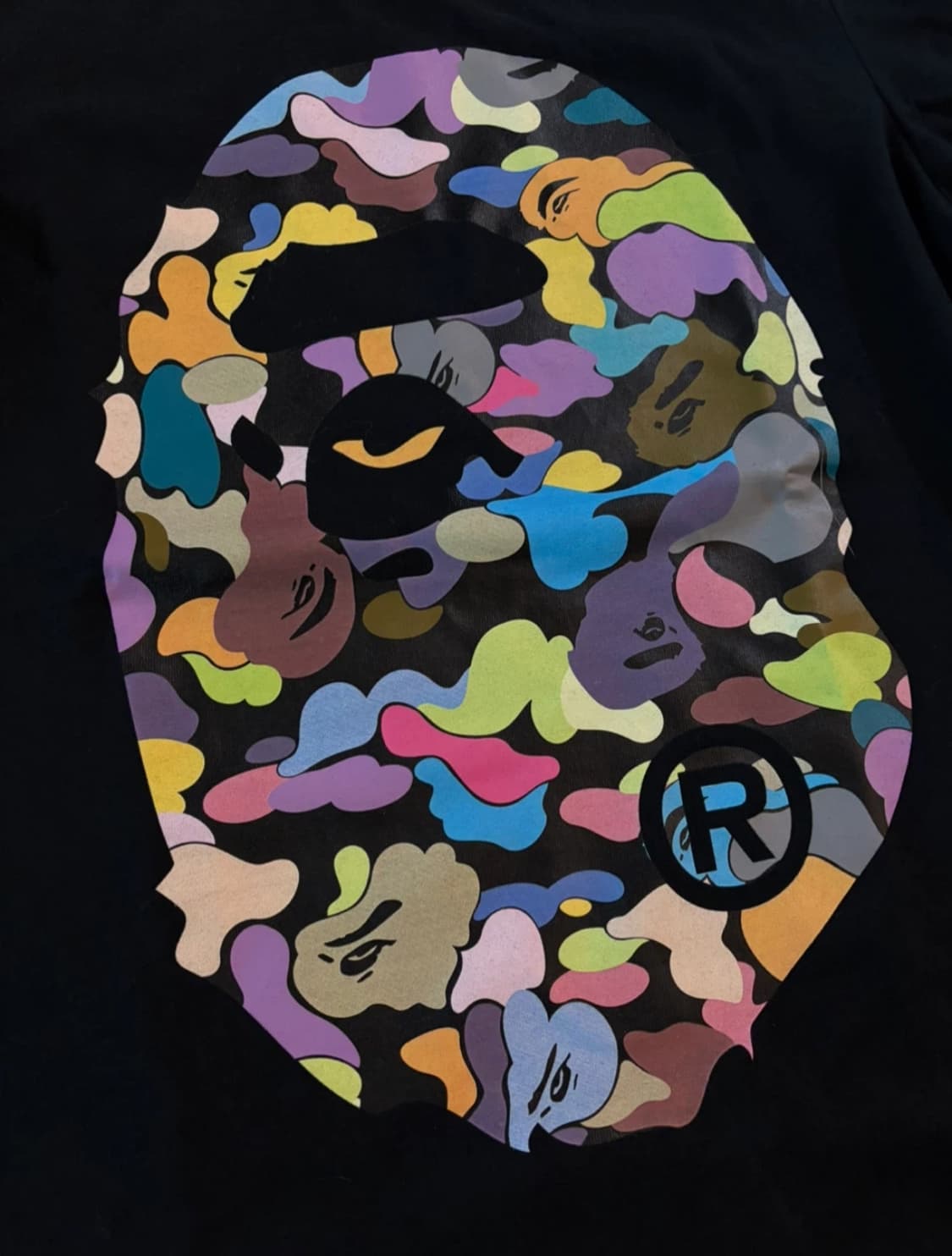 베이프 (BAPE) 멀티 카모 빅헤드 반팔 티셔츠 S 상품이미지2