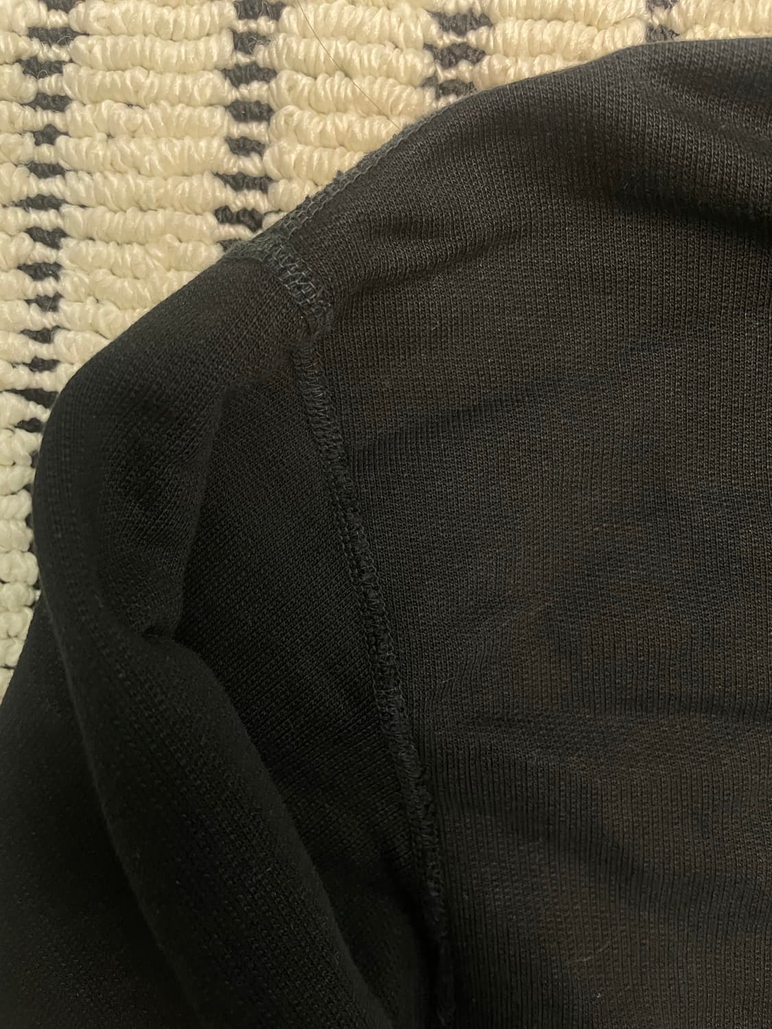 오라리 블랙 코튼 오버핏 후드 상품이미지3