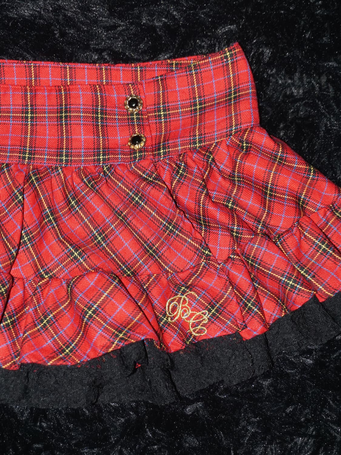 (banana chips) tartan check wrap skirt  상품이미지3