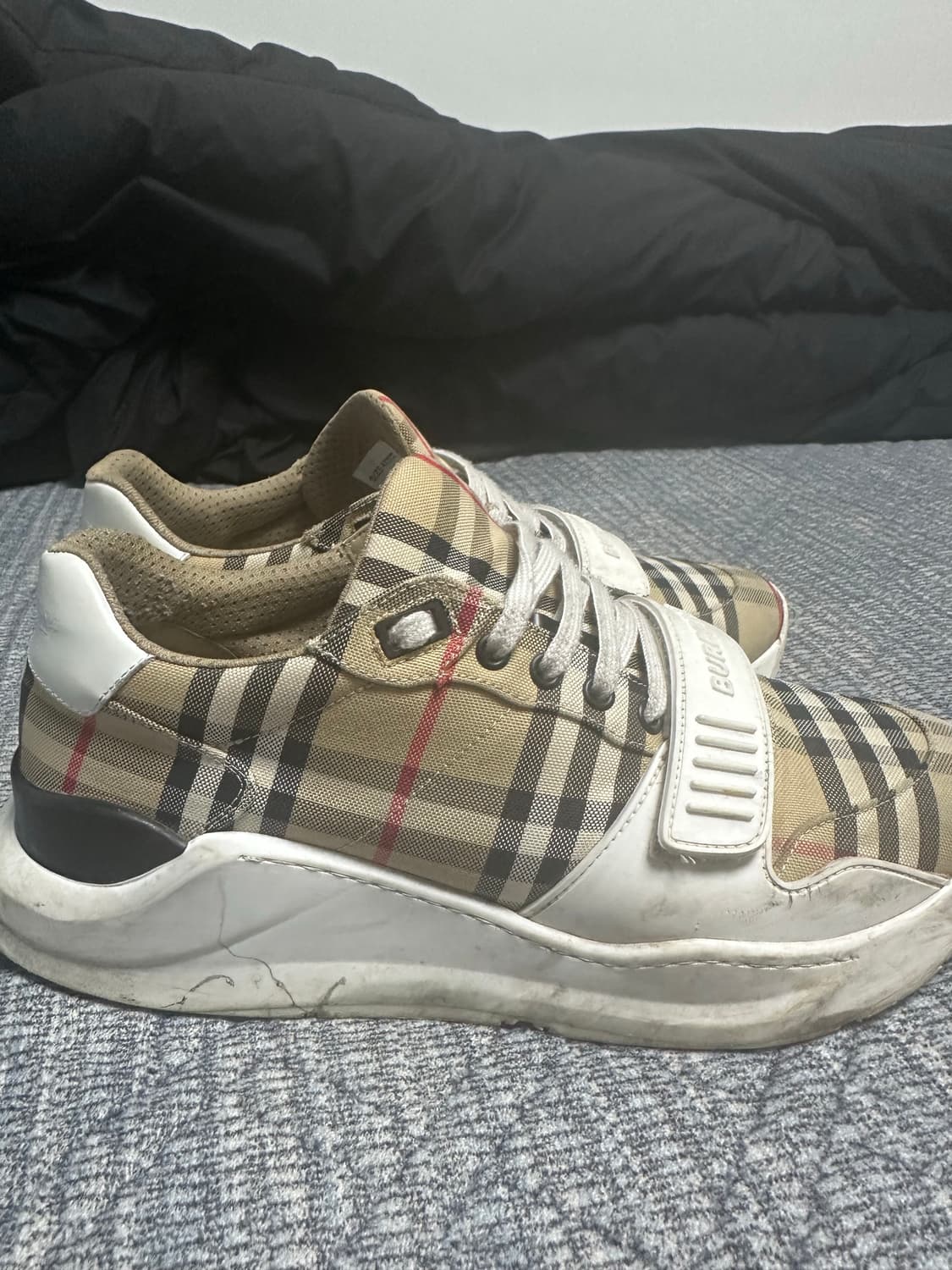 [43/280]버버리 벨크로 빈티지 체크 코튼 스니커즈 상품이미지5