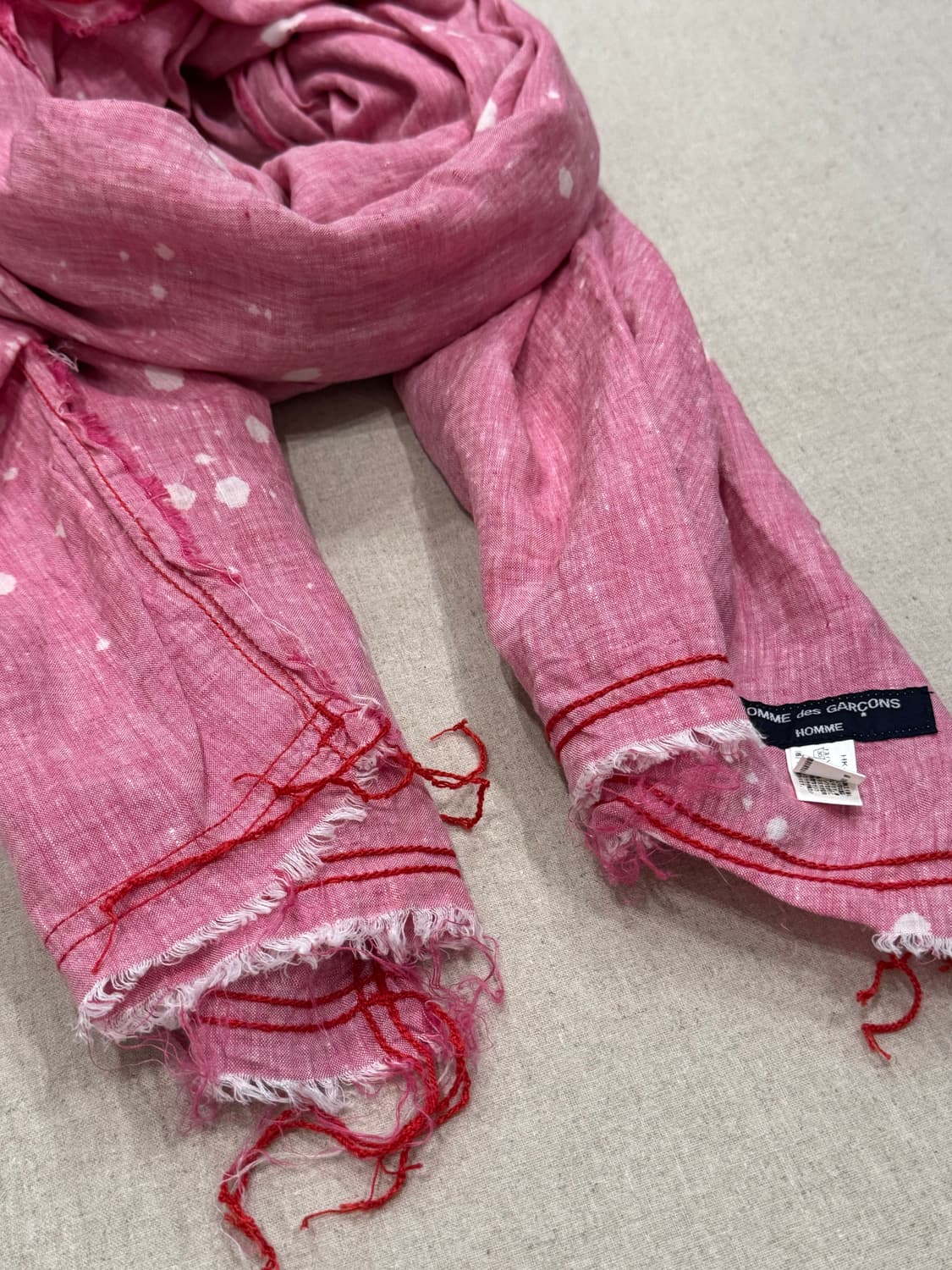 꼼데가르송 옴므 페인티드 린넨 머플러 상품이미지2