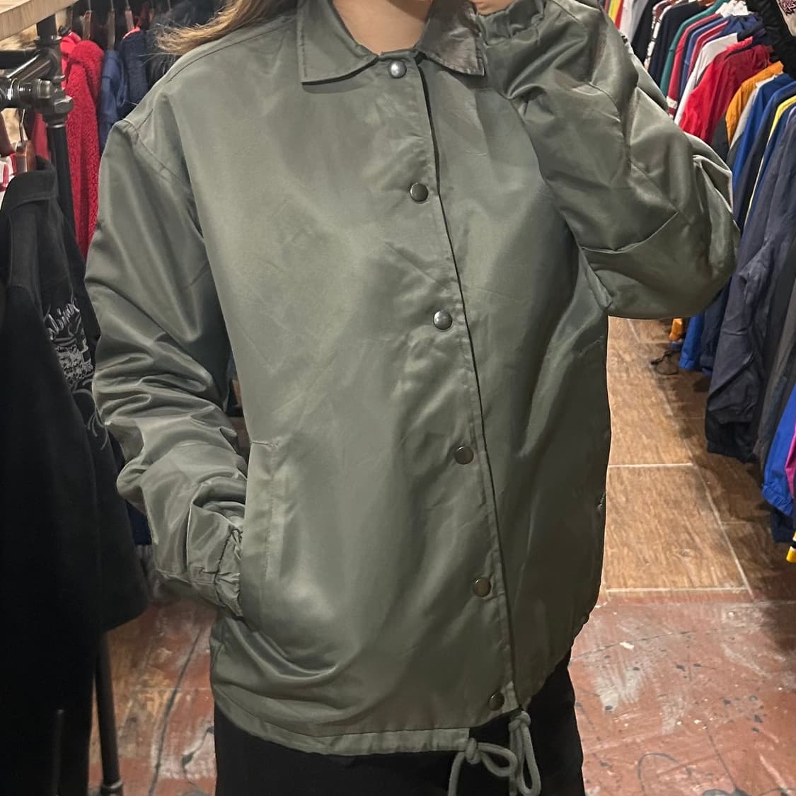 [HI] IISE 나일론 코치 자켓 카키 상품이미지3