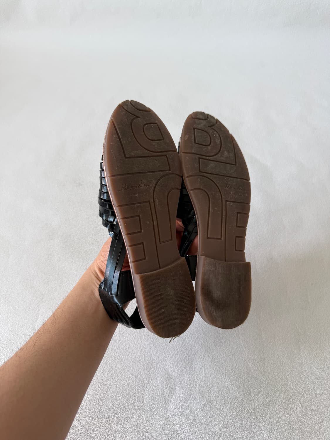 [EU38]Pre owned 레더 위밍 플랫 샌들 상품이미지7