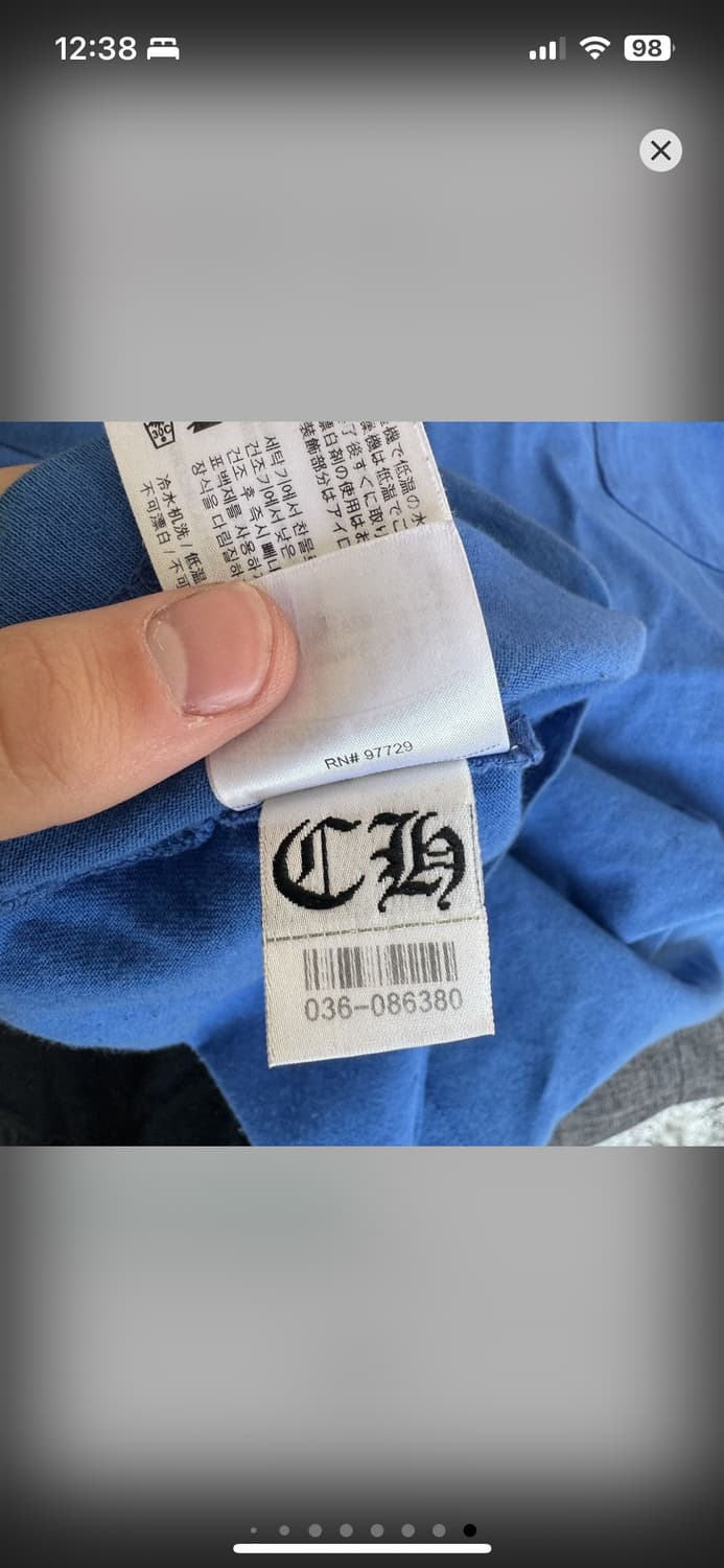 Chrome hearts blue scroll T-shirt 상품이미지9