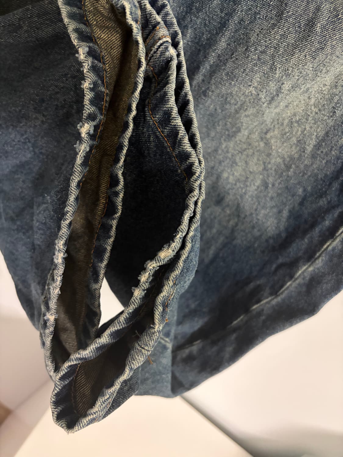 밀로우먼 빈티지 와이드데님 워시드블루 s 상품이미지5