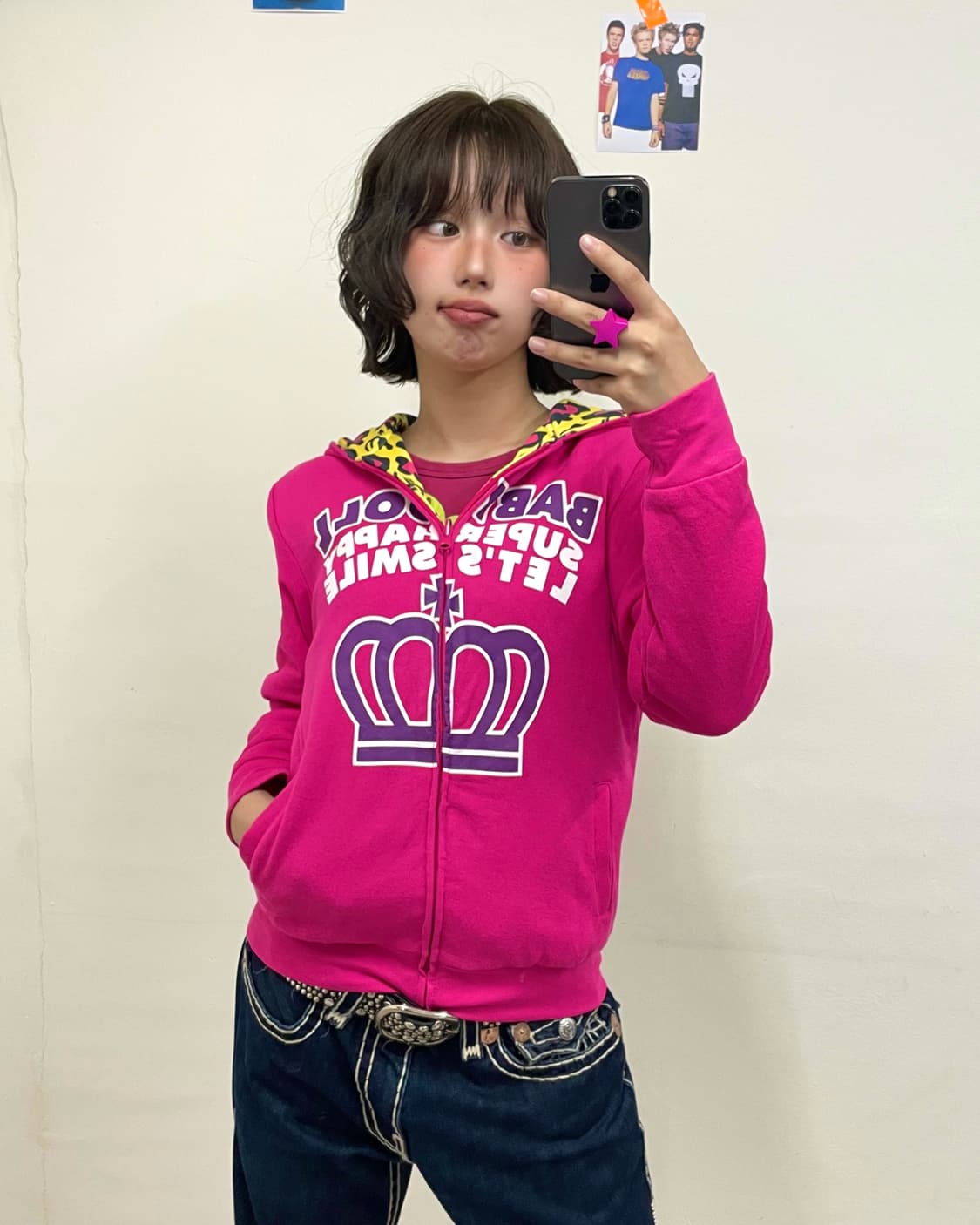 Baby Doll Reversible Leopard HoodieZipUp 상품이미지2