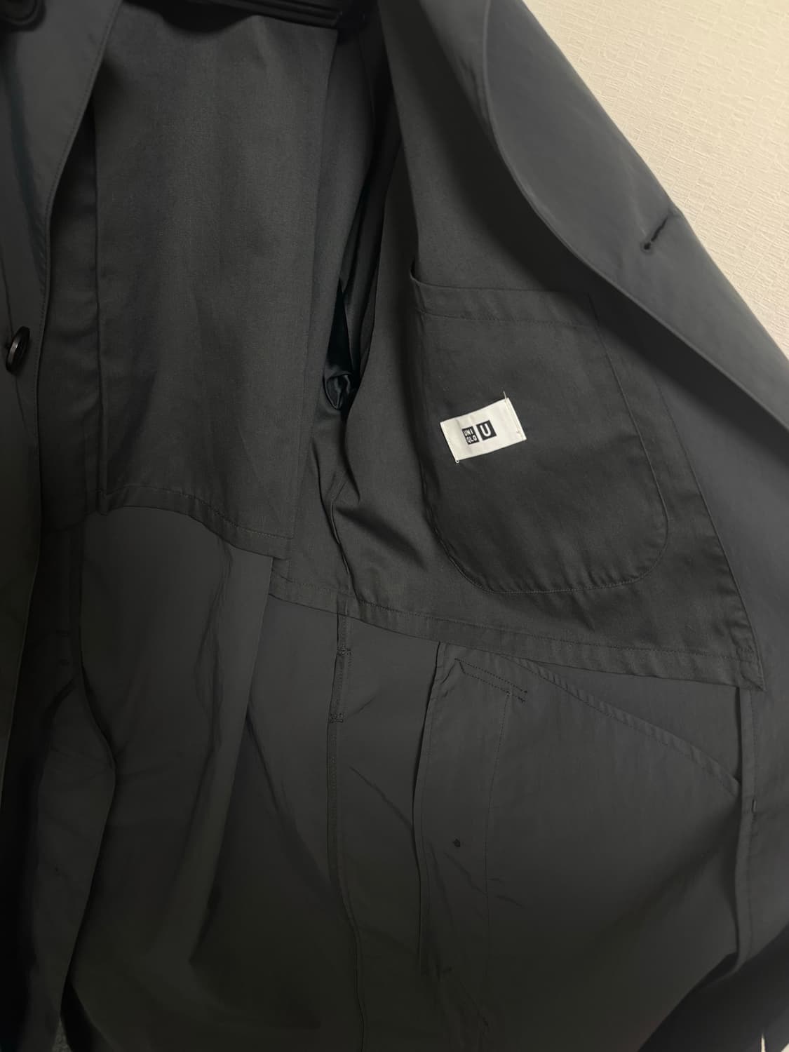 [XL]유니클로U 트렌치 코트  다크그레이 상품이미지5