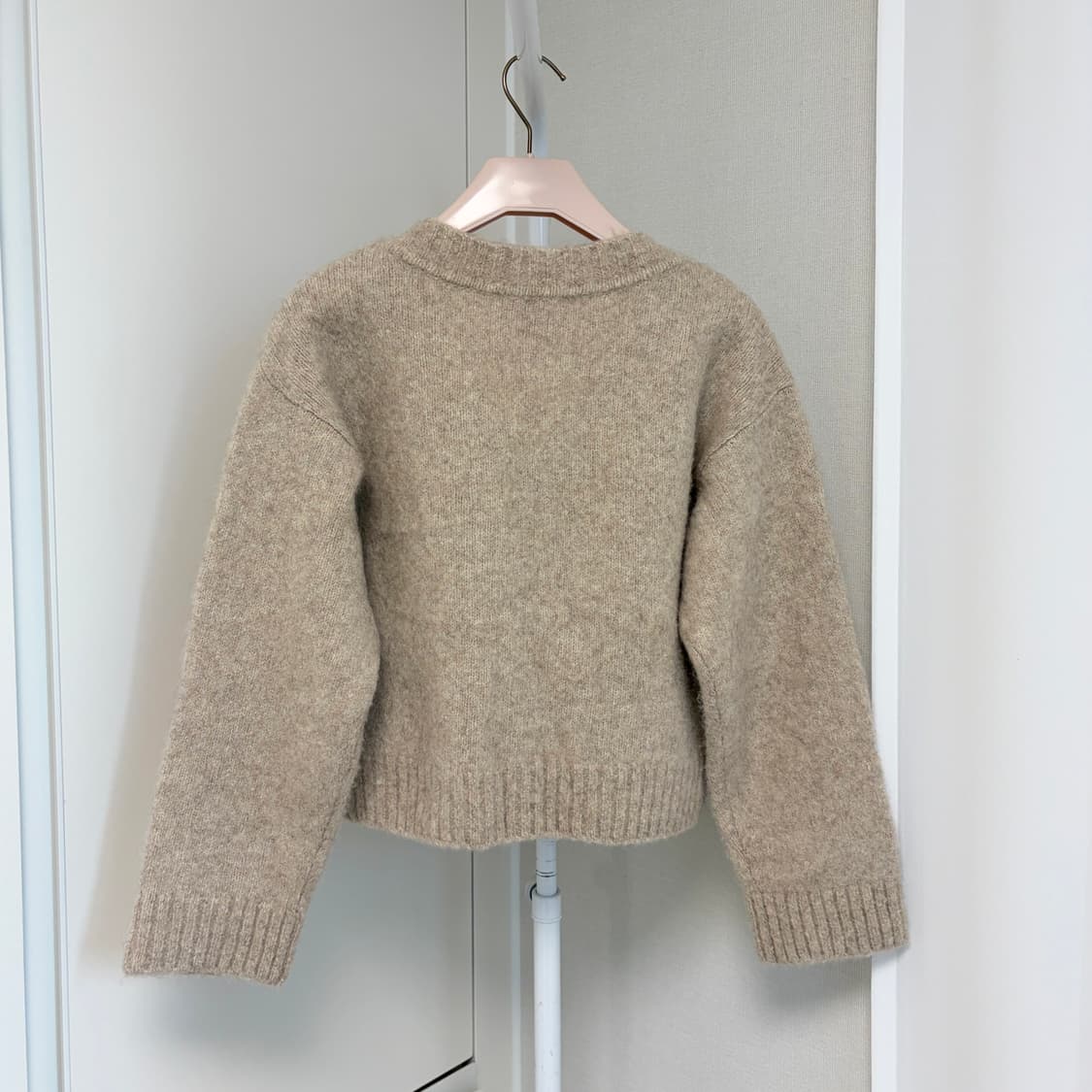 비비안웨스트우드 레이어드 울 니트탑 가디건 베이지 상품이미지5