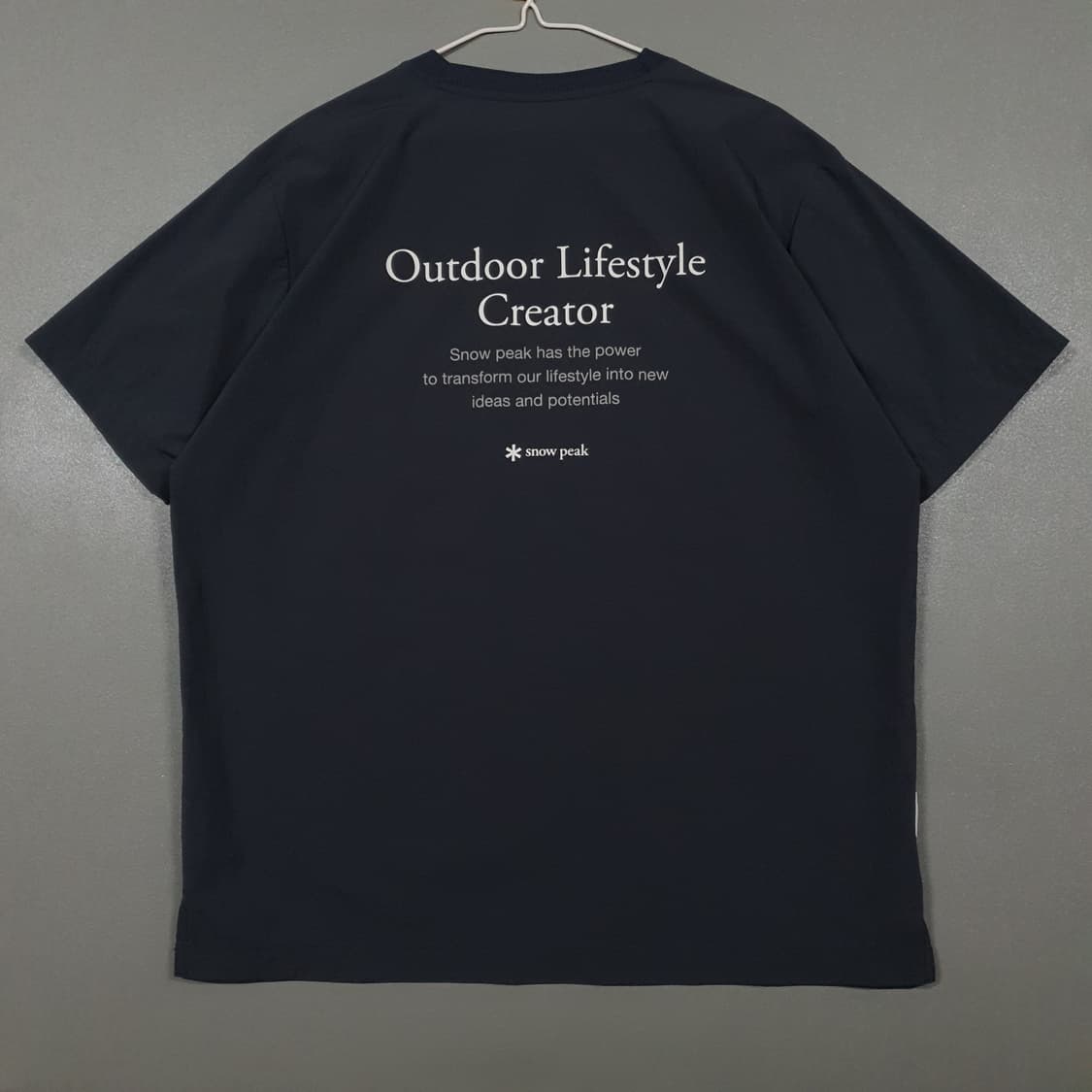 스노우피크 신형 23ss 씬테크 로고 레터링 반팔 티셔츠 상품이미지2