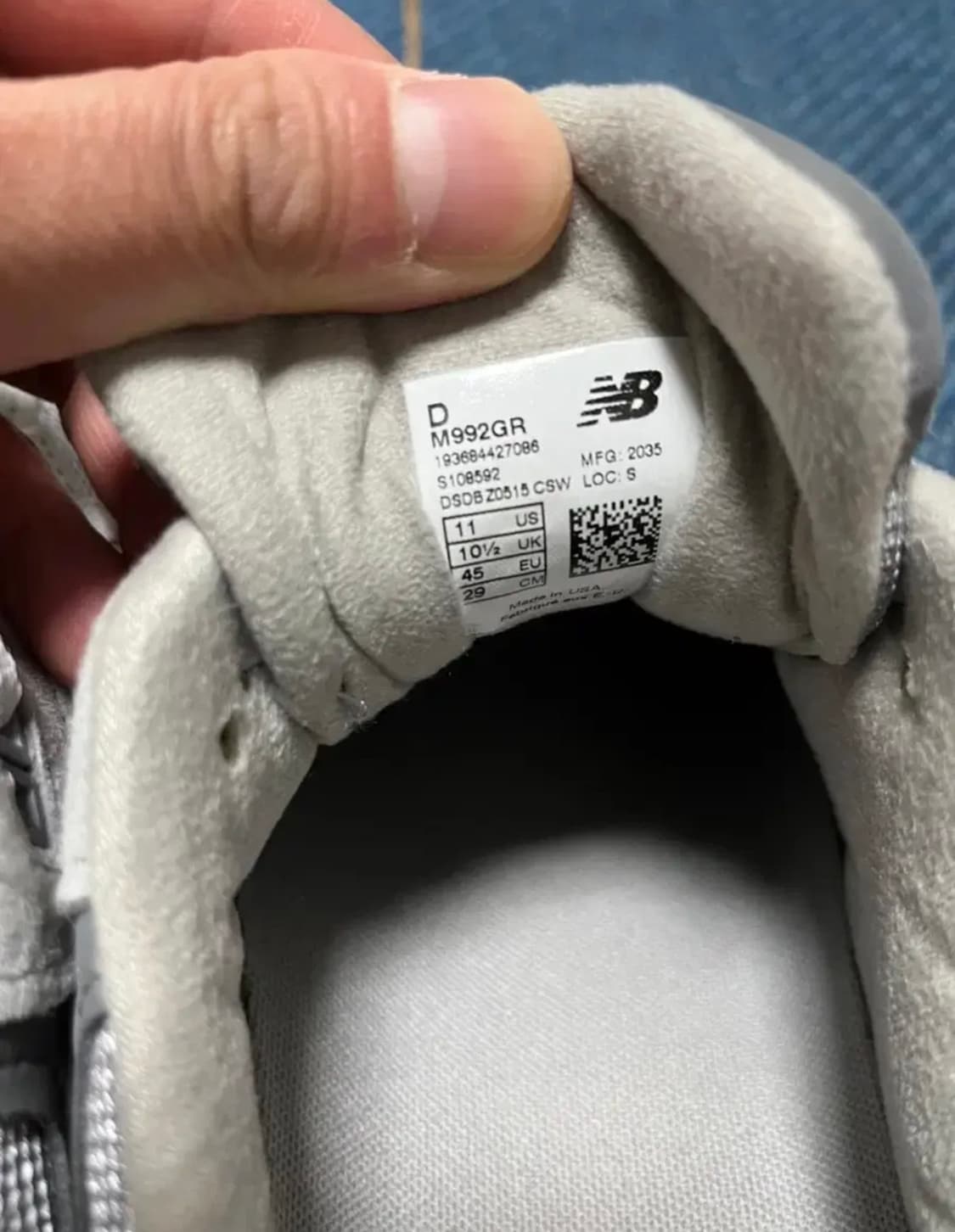 뉴발란스 992 스탠다드D 290 상품이미지5