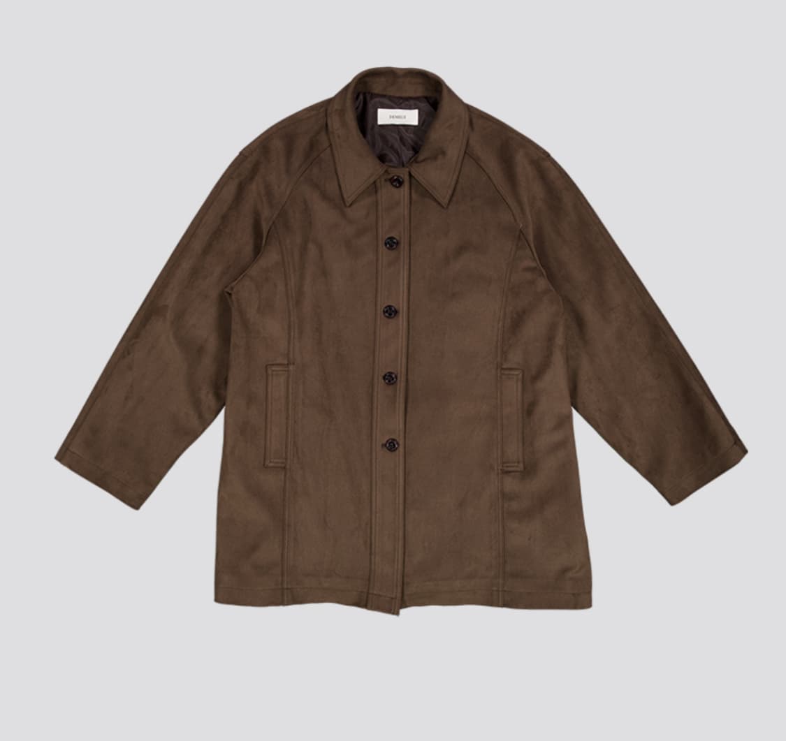 드멜리 비건스웨이드자켓 카키 브라운 상품이미지1