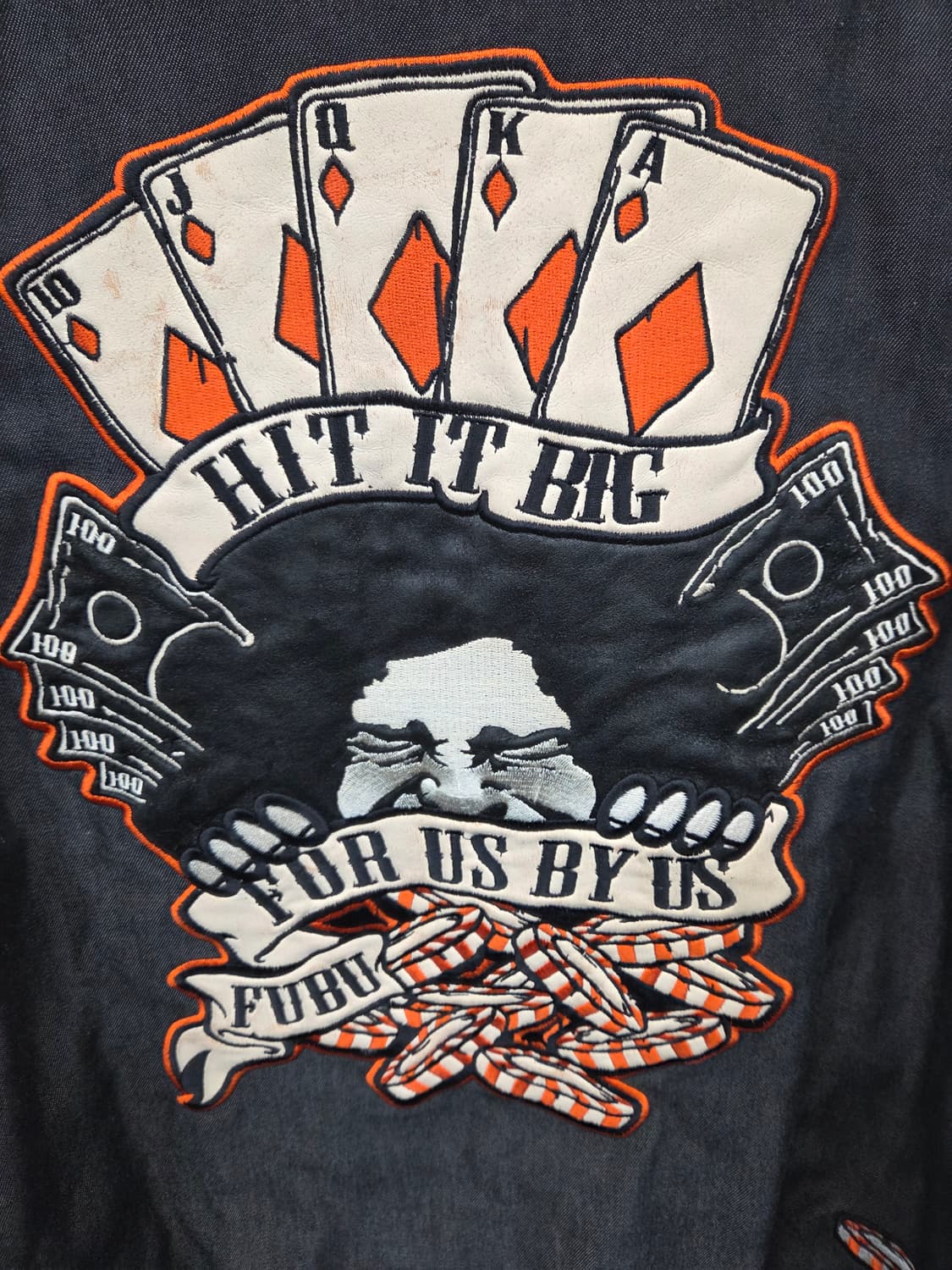 푸부 올드스쿨 빈티지 빅 자수로고 집업자켓 M 상품이미지3