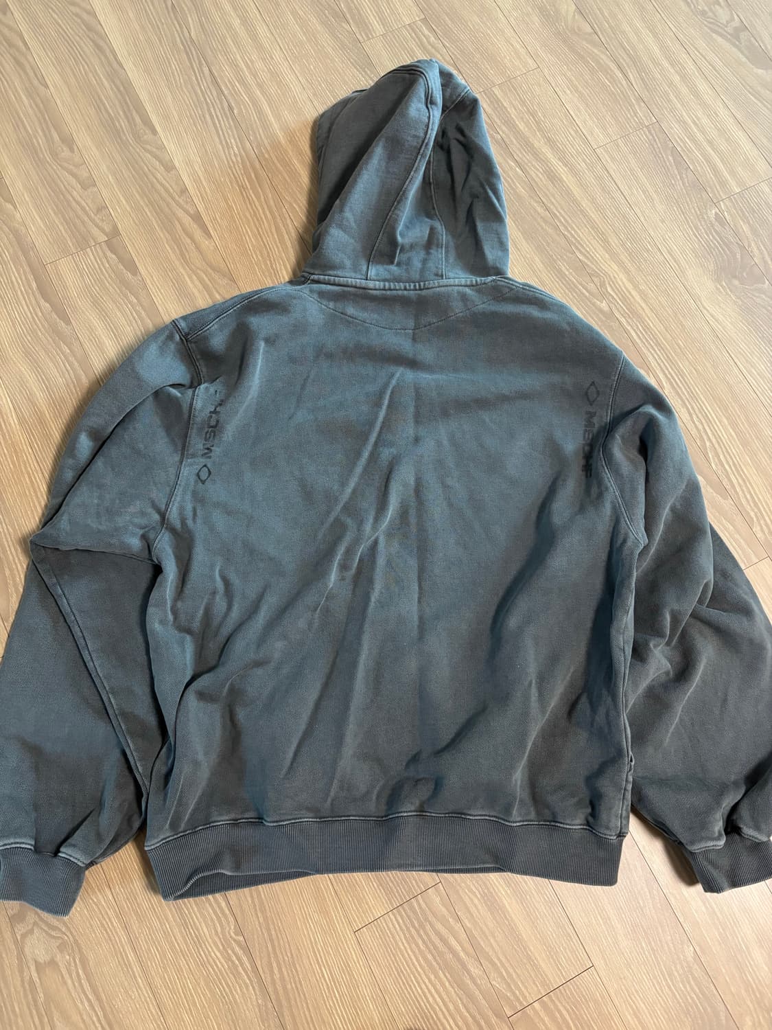 RHOMBUS SIDE BUTTON UP HOODIE-WASHED  상품이미지5