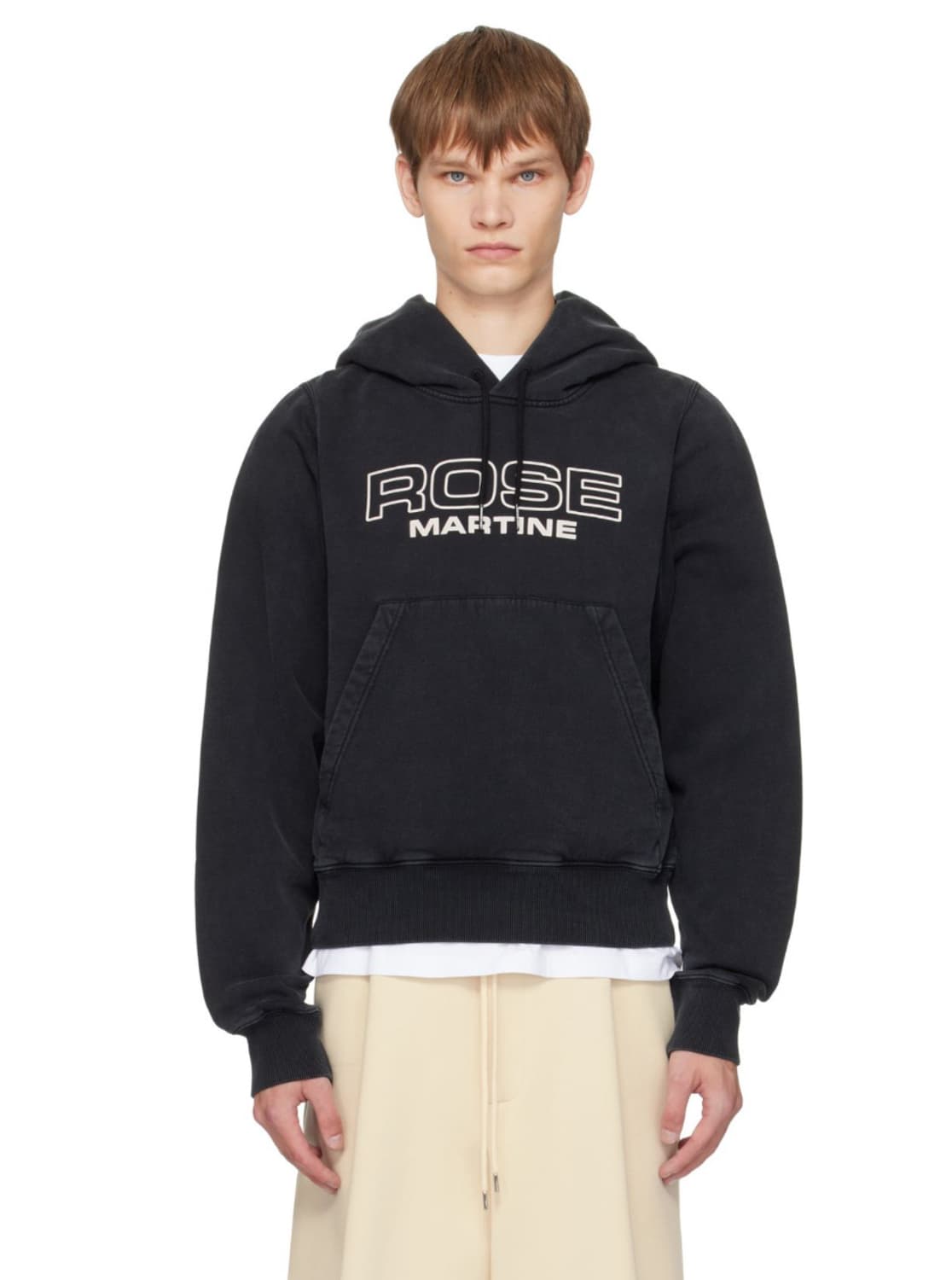 [L] 마틴로즈 슈렁큰 크롭 후드티 새상품 상품이미지1