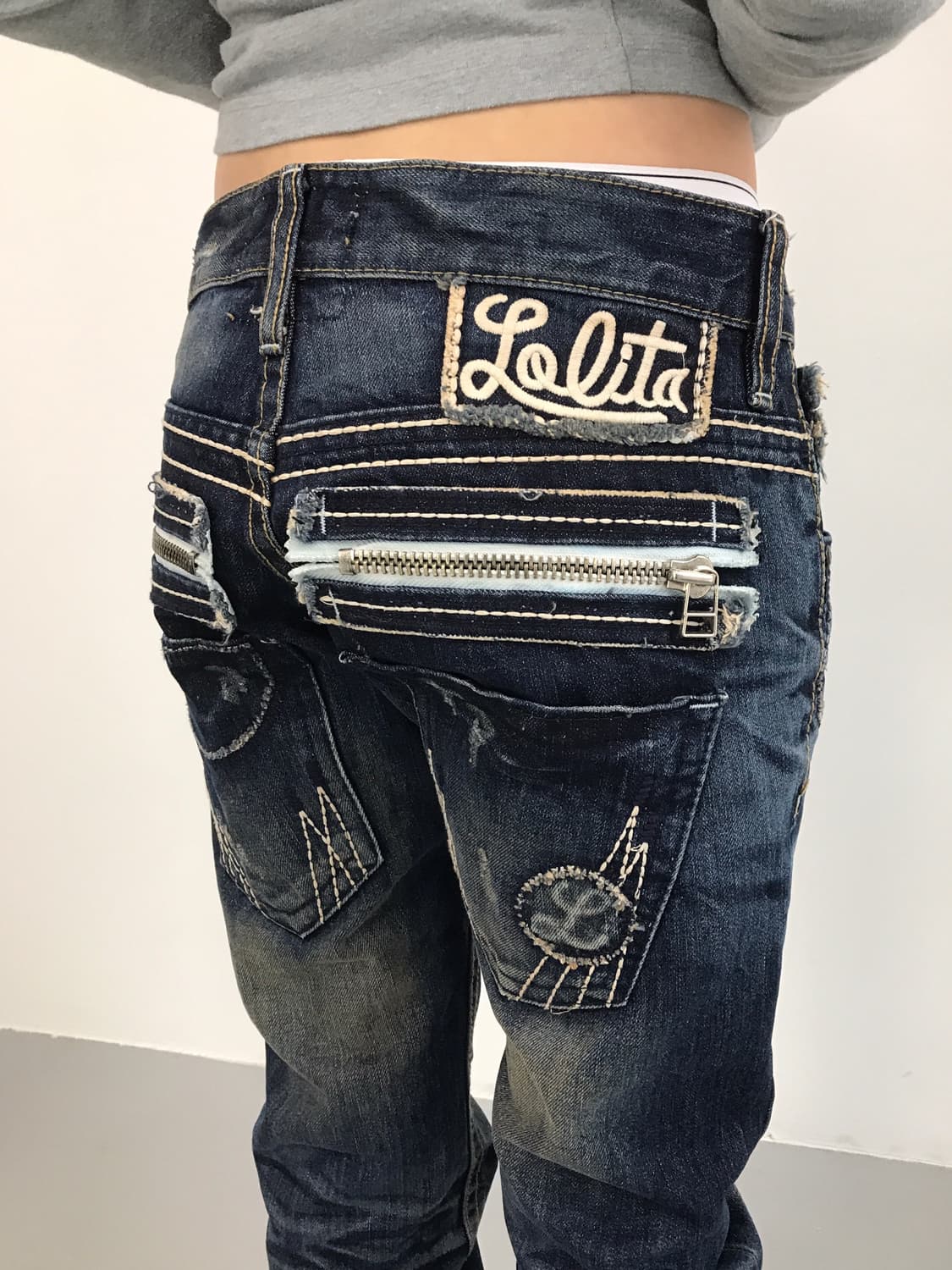 LOLITA JEANS Y2k Zip Pocket Denim Pants 상품이미지2