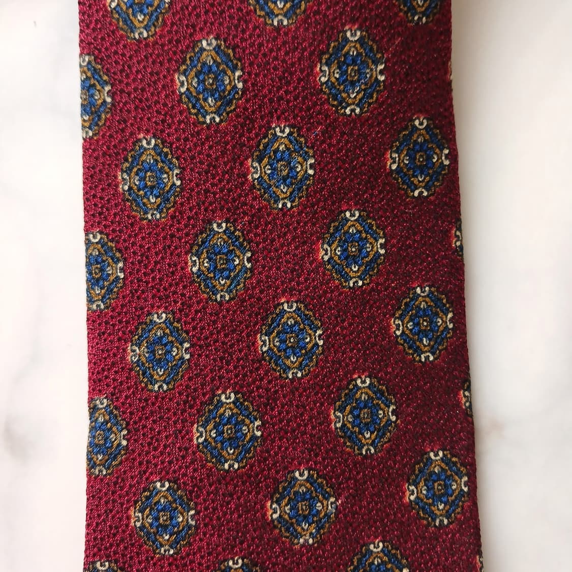 지방시 실크 와인 패턴 넥타이 9.1cm A+~A등급 E731 상품이미지5