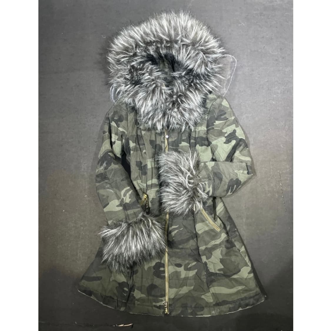 일본빈티지 라디 RADY 오네 갸루 퍼 야상 울프죠 카모 자켓 M 상품이미지1