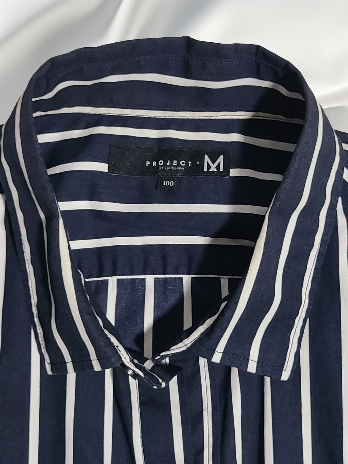 PROJECT M 프로젝트엠 굵은 가로 단가라 셔츠 (100) 상품이미지2