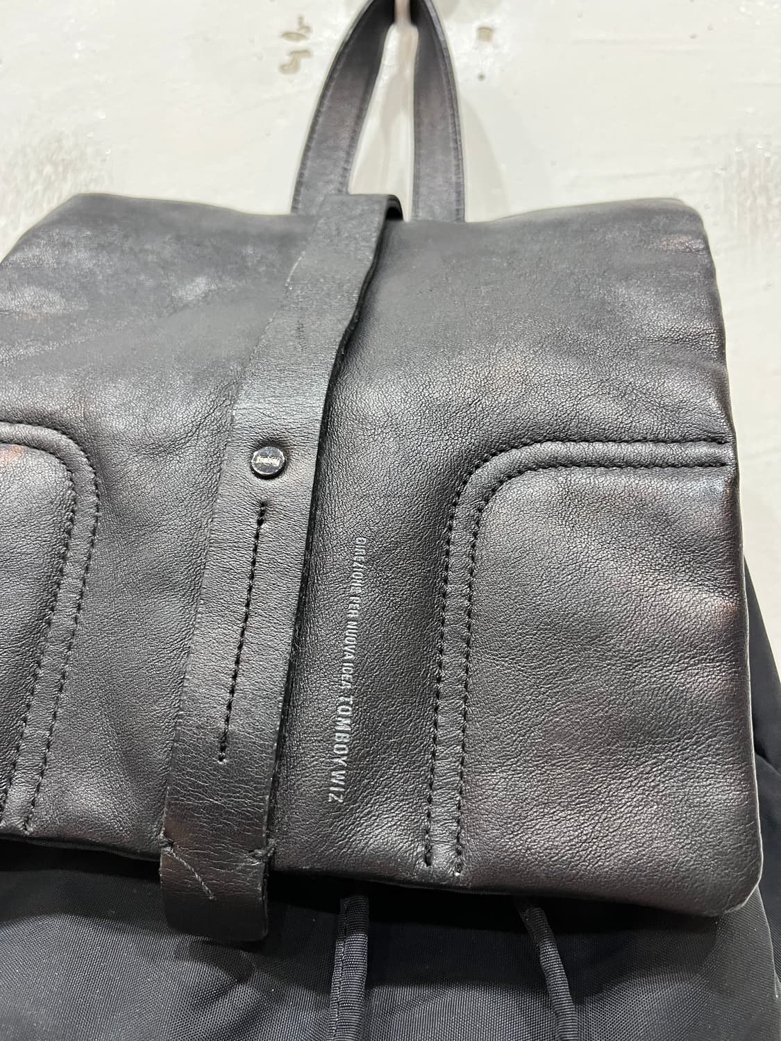 톰보이 소가죽 트리밍 미니 백팩 상품이미지2